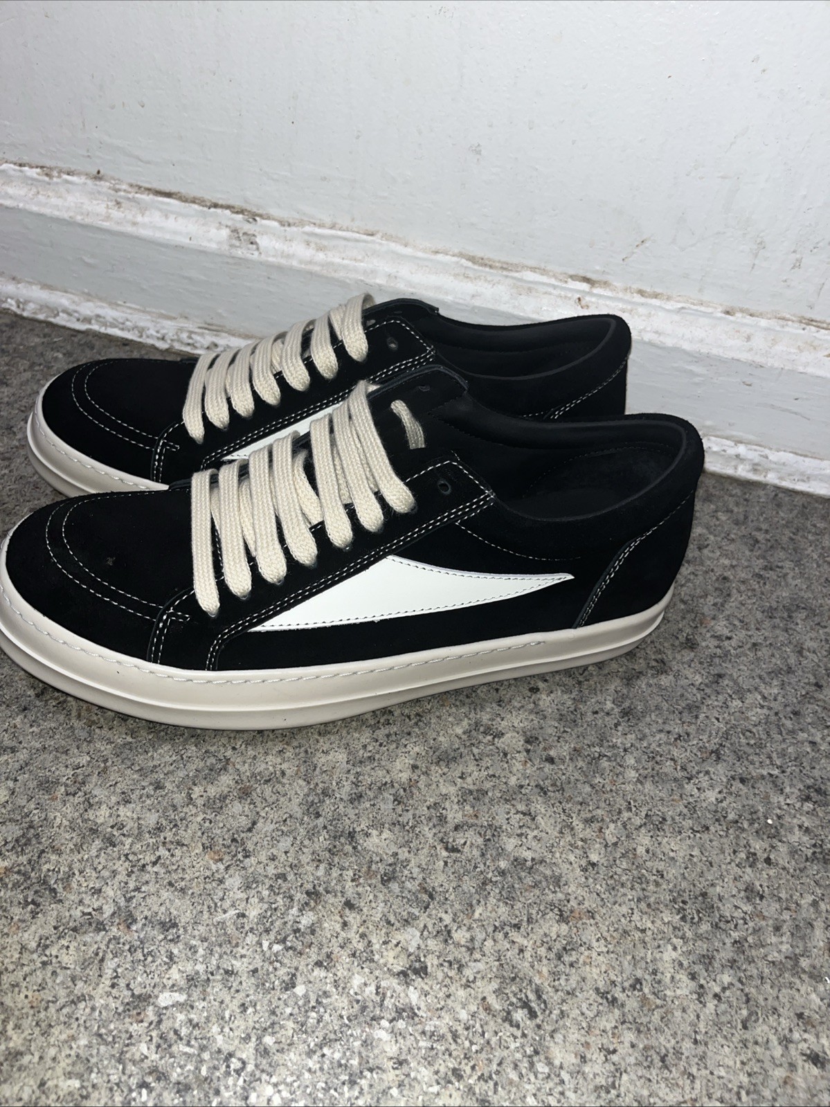 Vintage Full-Grain Leather-Trimmed Suede and Rubber Sneakers