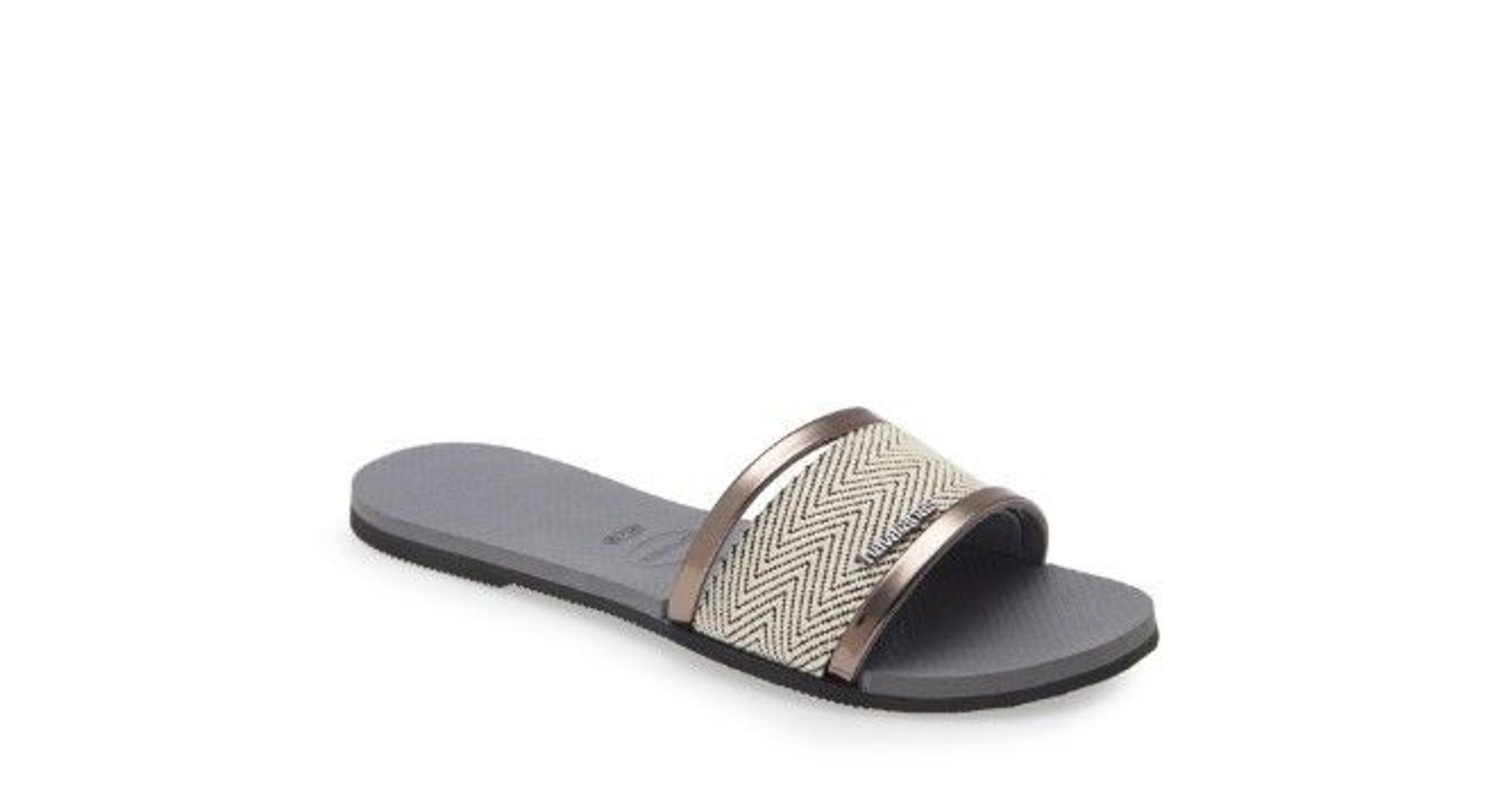Havaianas Steel Gray You Transcoso Premium Sandals Womens Size 11/12W New Brazil