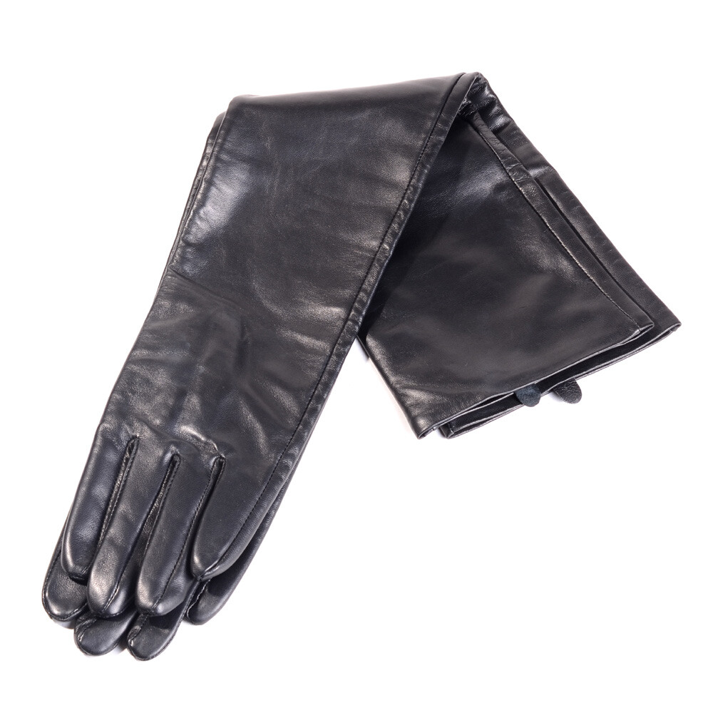 60 70 80cm Men’s Male 100% Real leather Punk Party Dancing Opera/Long Gloves