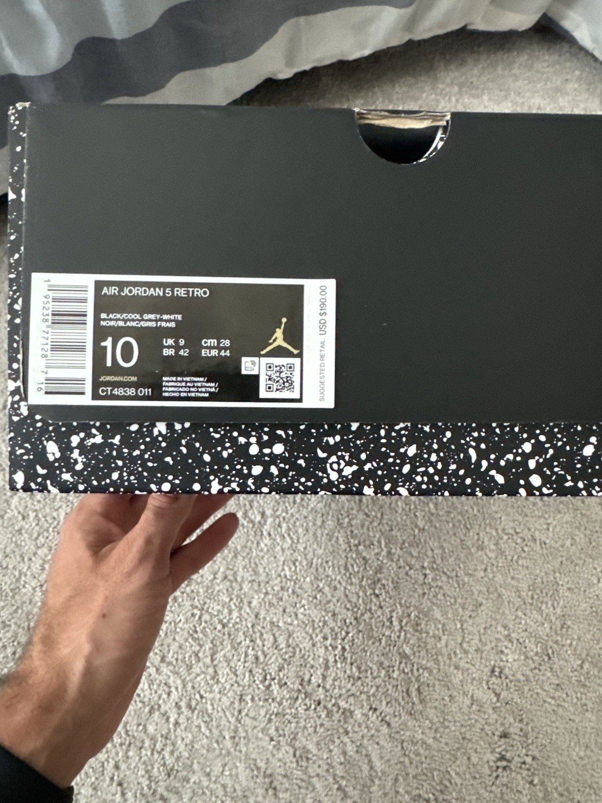 Air Jordan Retro V 5 Oreo Size 10