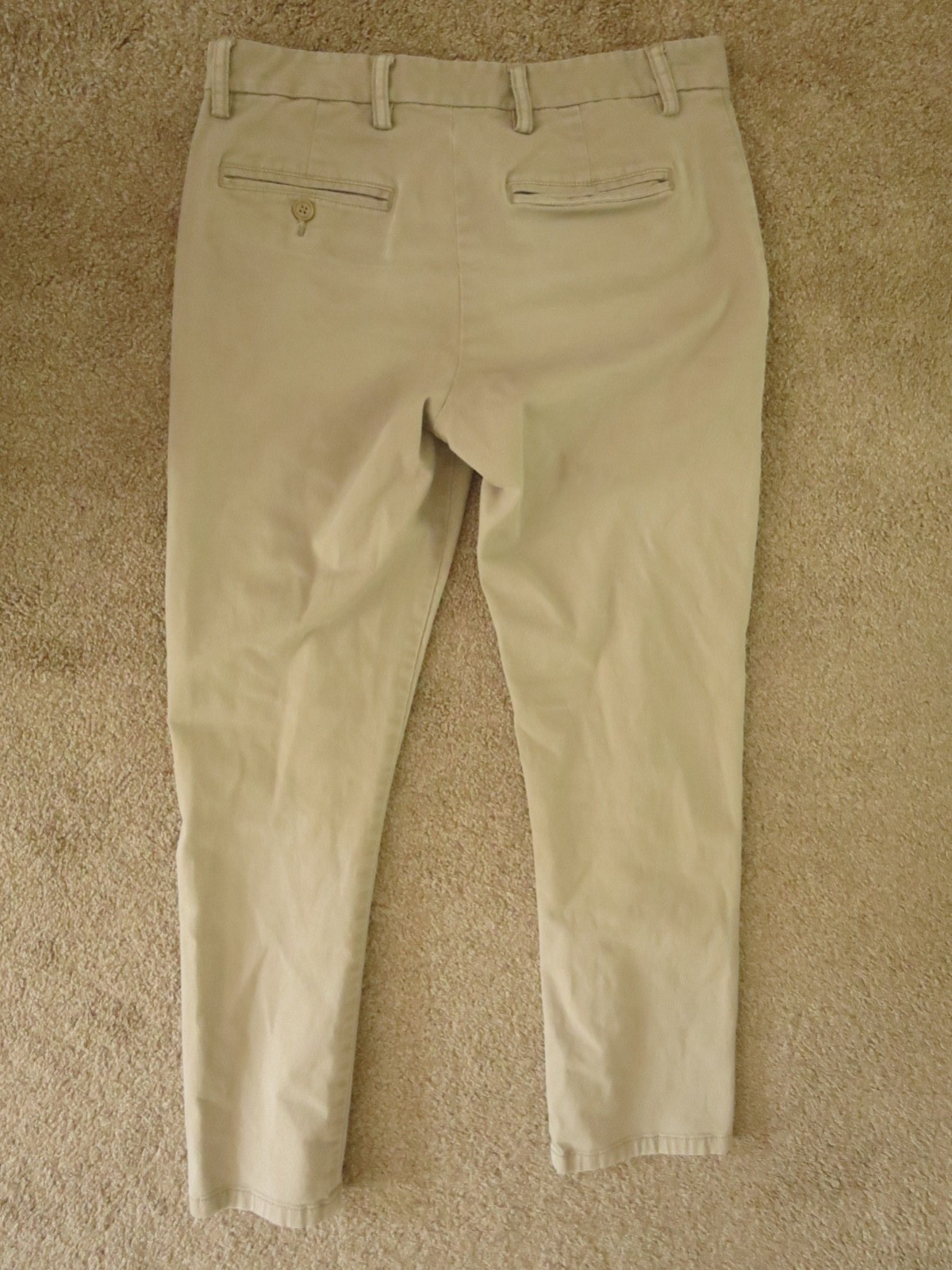 OLD NAVY ULTIMATE SLIM BEIGE FLAT FRONT CHINO PANTS-SIZE 30W x 30L