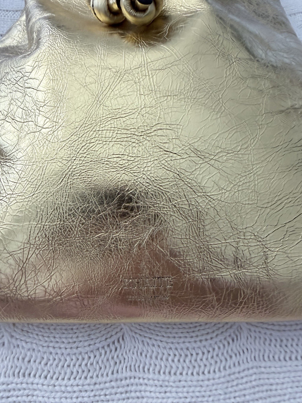 Khaite Greta Gold Bag