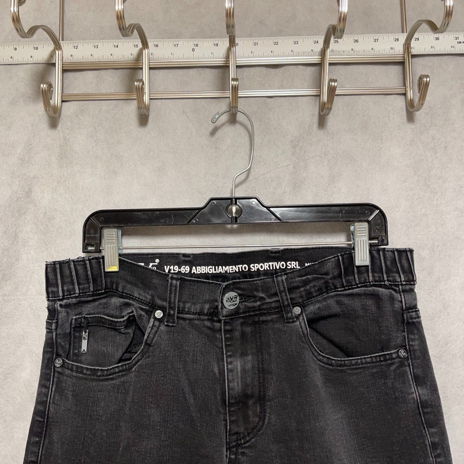 Versace Jeans Men 32×31 Black Jogger 19-69 Abbigliamento Sportivo SRL Moto Denim