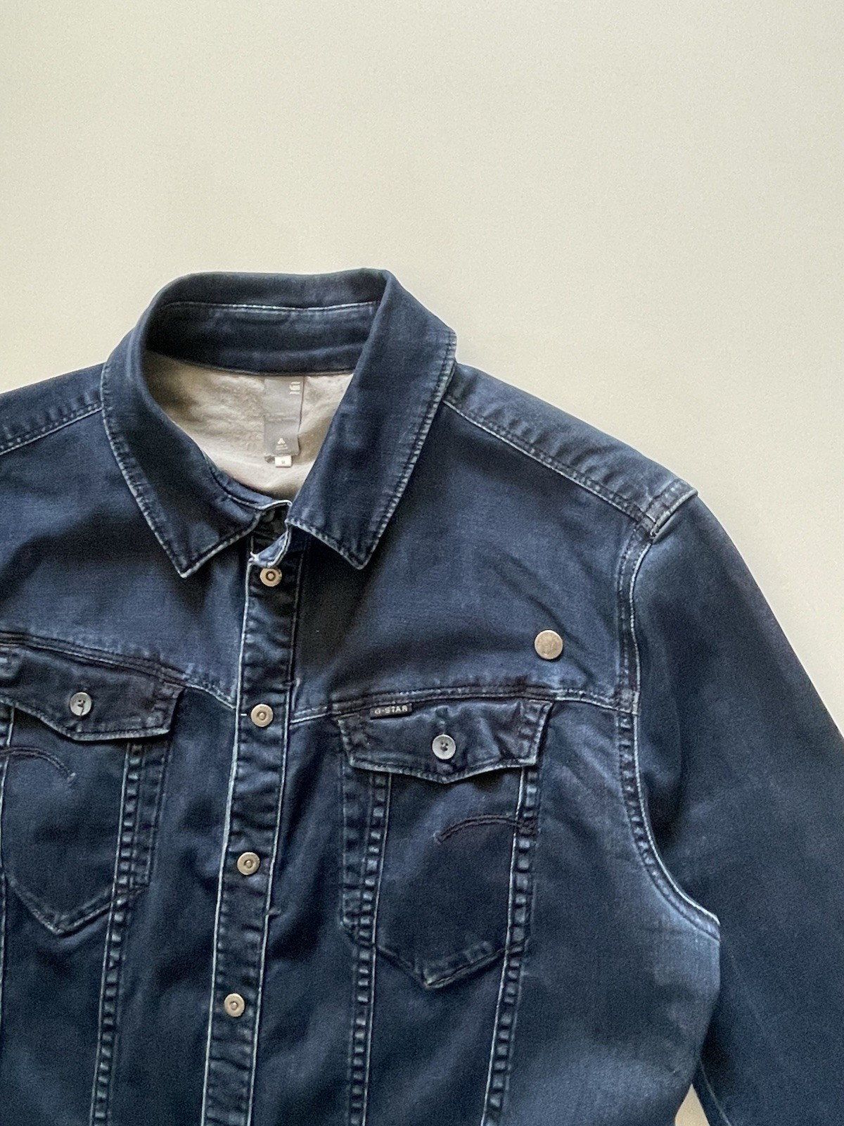 G-Star RAW Women’s Arc Slim 3D Western Denim Shirt Navy Blue Size Medium
