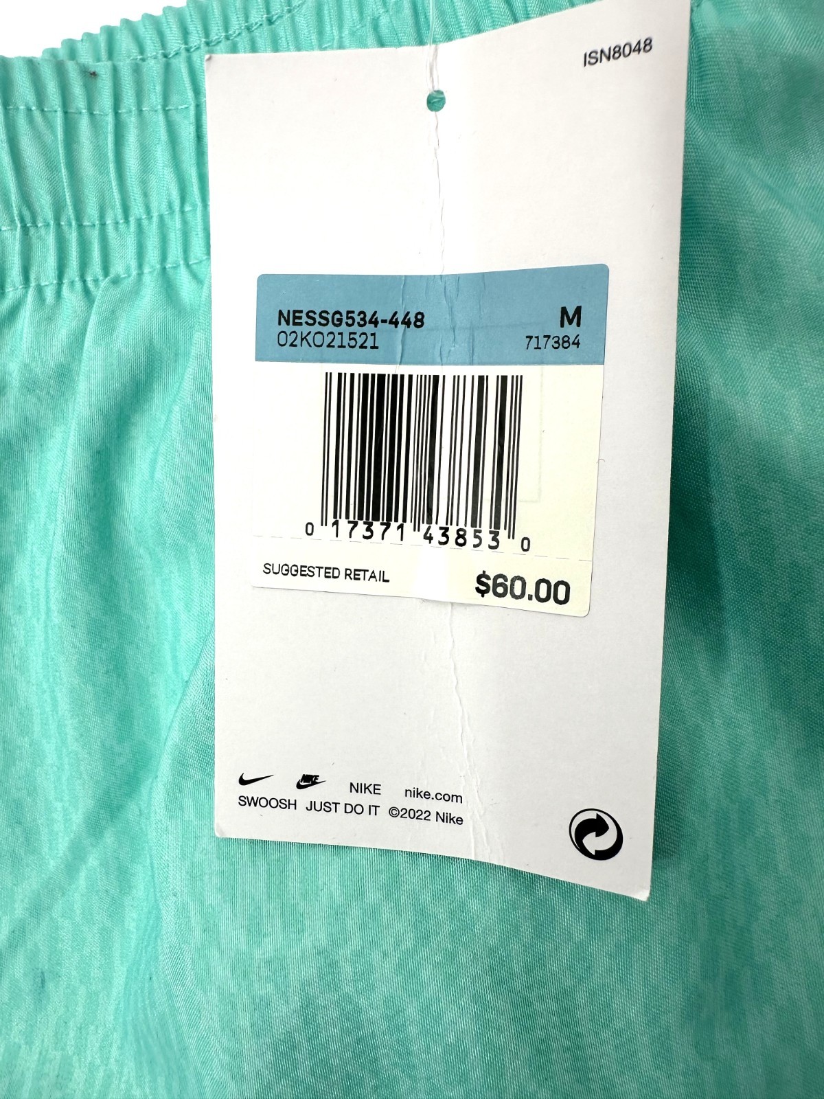 $60 Nike Men’s Ombre Brief Lined Swim Trunks-NESSG534448-Green Abyss-Medium-New