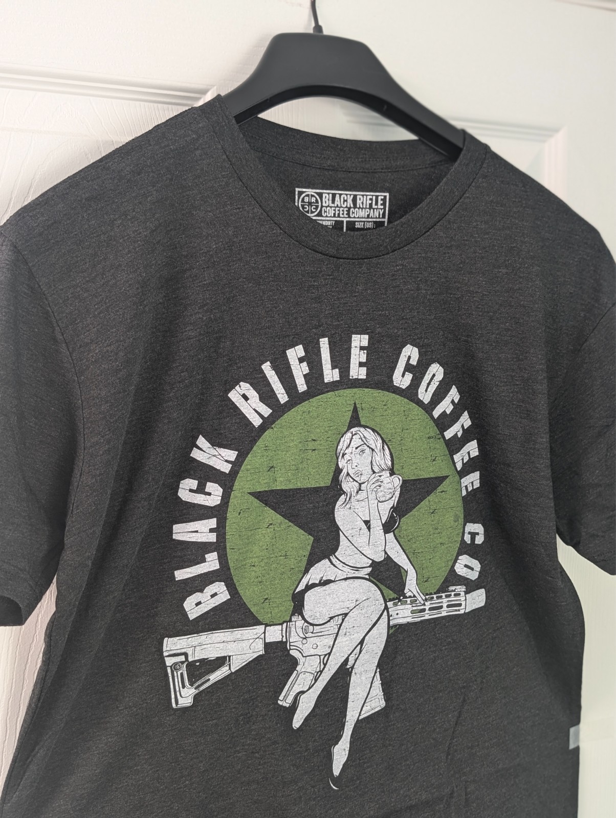 BRCC Black Rifle Coffee Company Bomber Girl T Shirt Black Men’s Size Large New