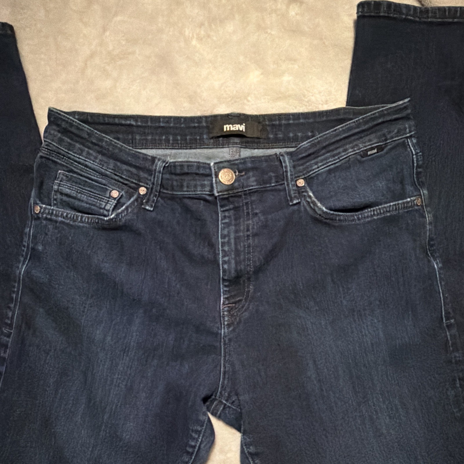 Mavi Men’s Straight Leg Dark Wash Denim Jeans