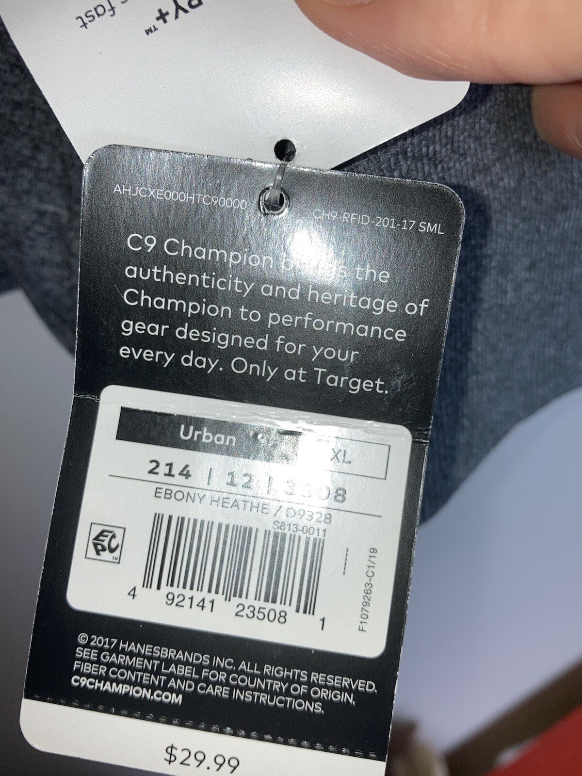 NWT Champion Gray Dry Duo Breathable Thumbholes Stretch Athletic Full Zip XL New