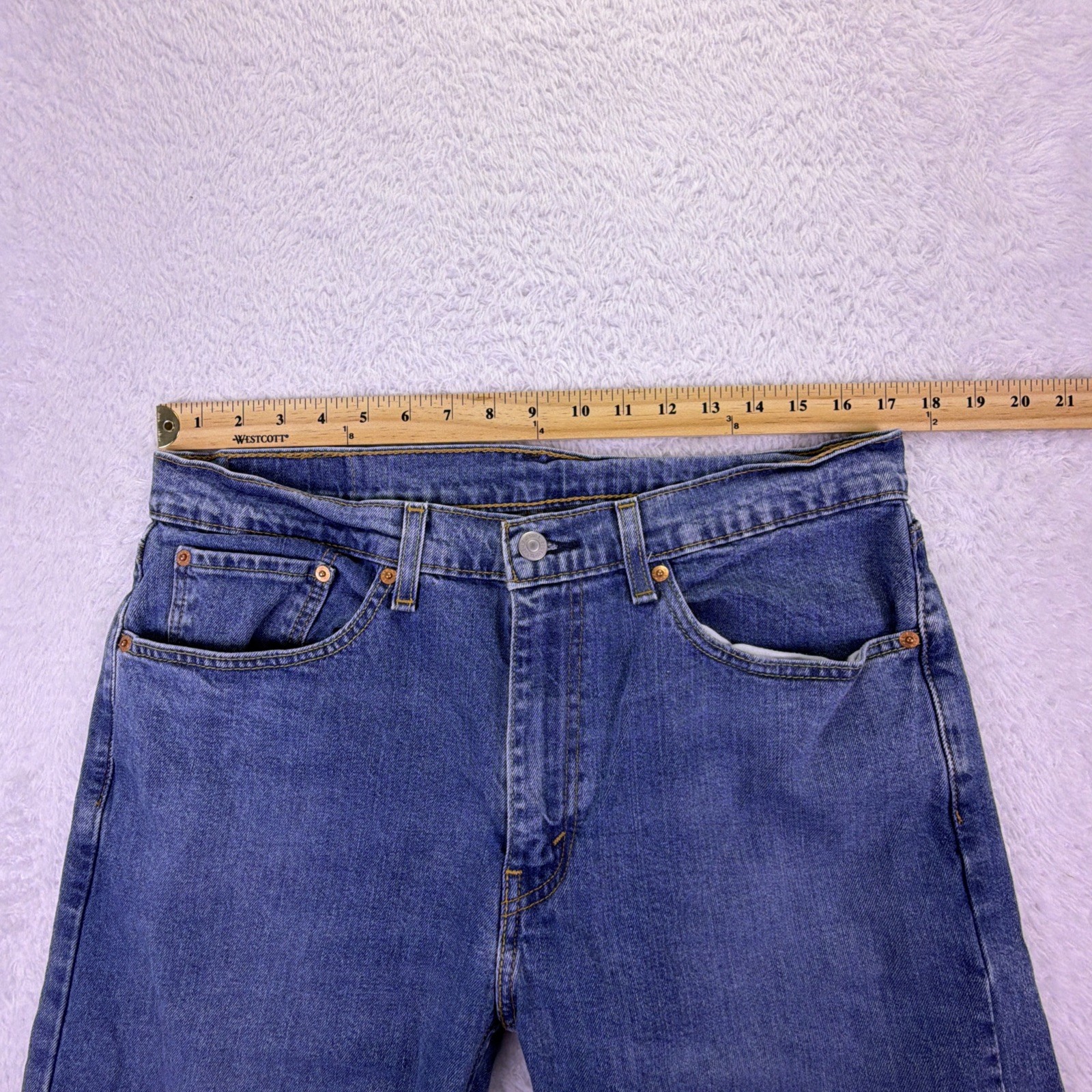 Levi’s 505 Regular Fit Straight Leg Jeans Men’s 34×29 (tag: 36×3) Med Wash Denim