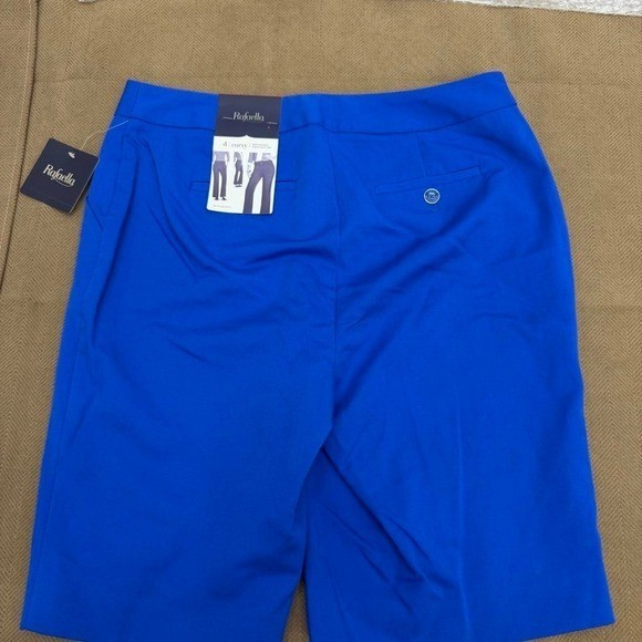 Rafaella Curvy Bermuda Shorts NWT Bright Blue Cobalt Trouser Shorts Sz 4