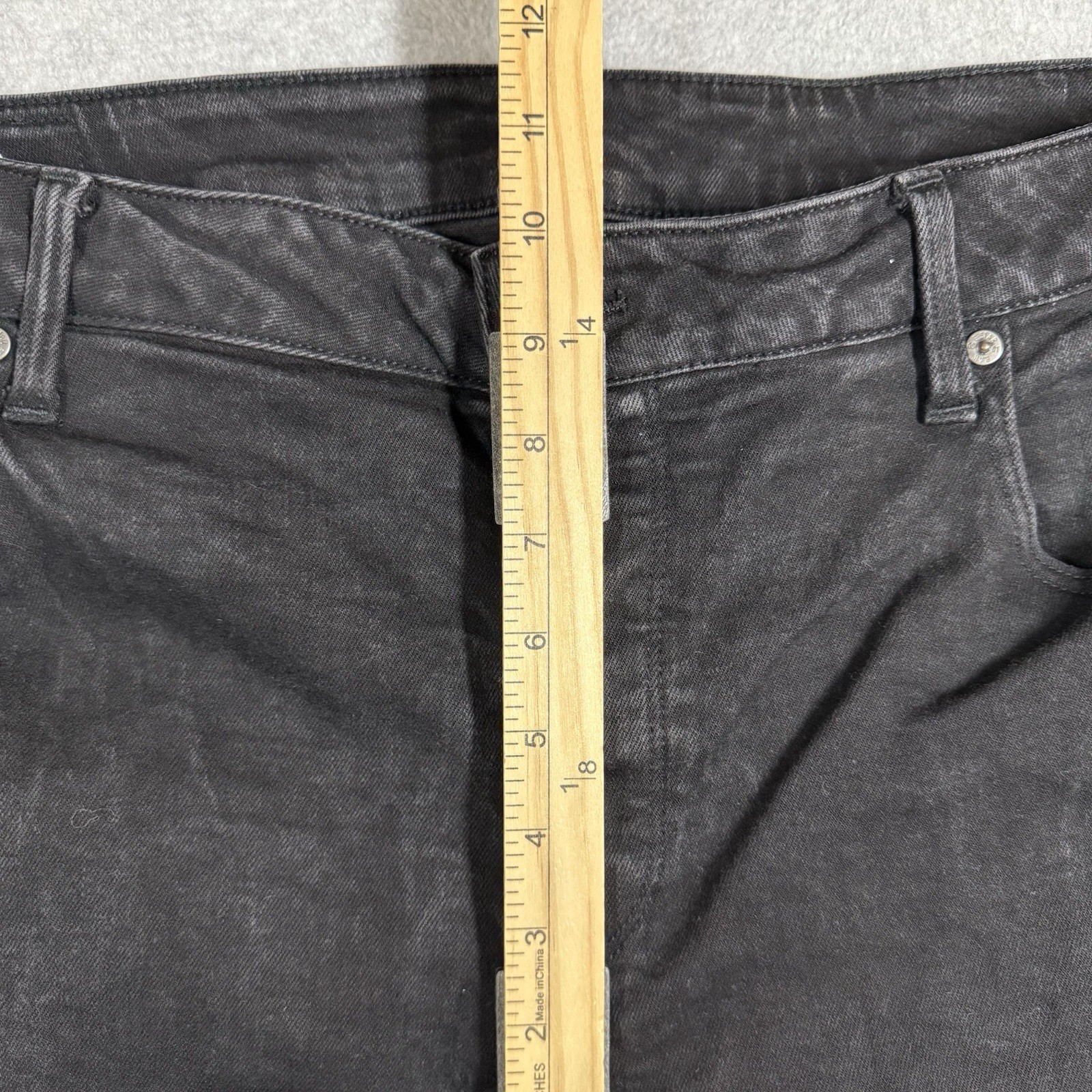 G-Star Raw 3D Arc Slim Jeans Mens 38×34 Black Stretch Denim Twisted Leg Stacked