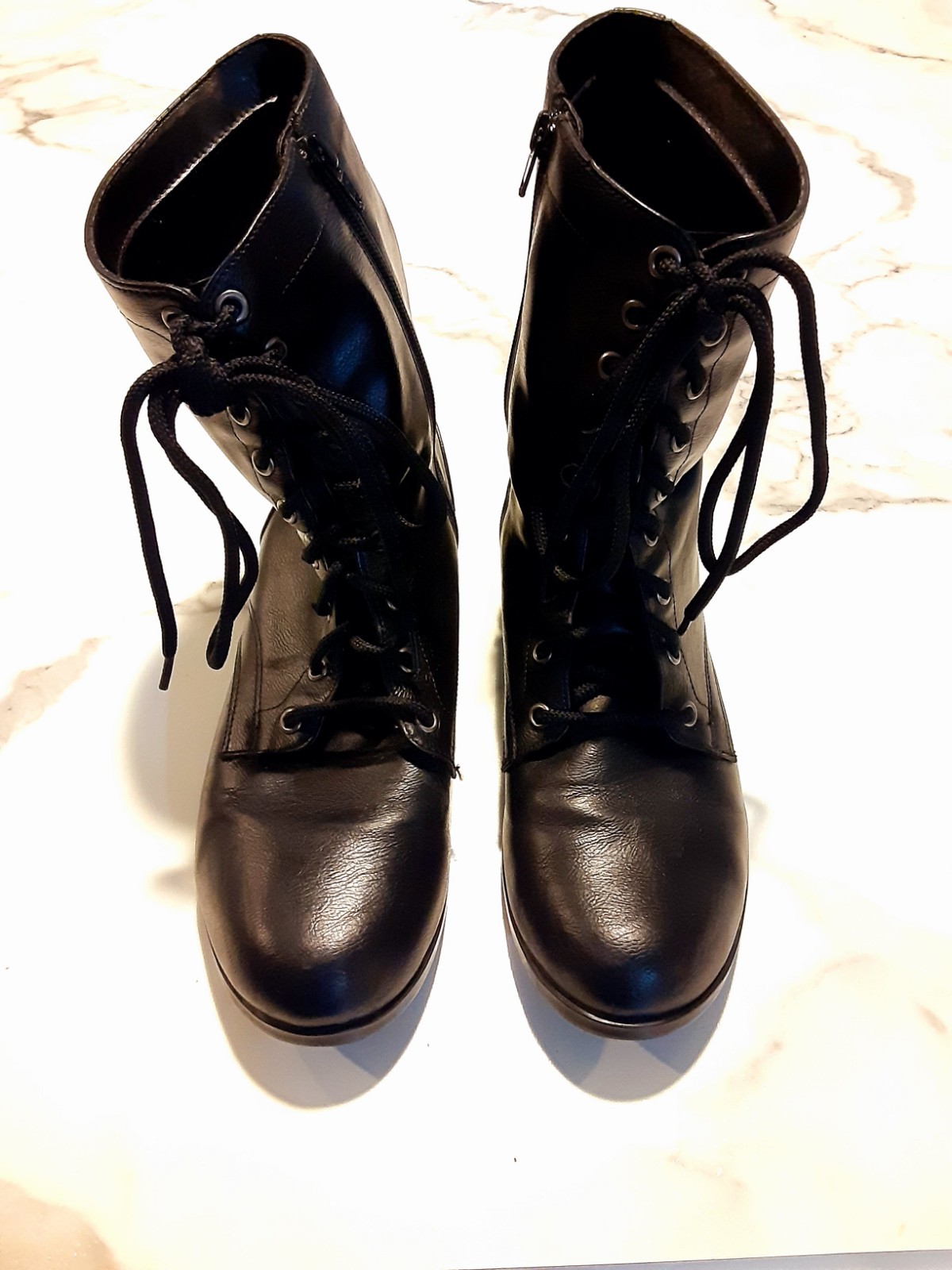 SafeTstep Women’s Black Mid Calf Work Combat Boots Slip Oil Resistant Size 11M
