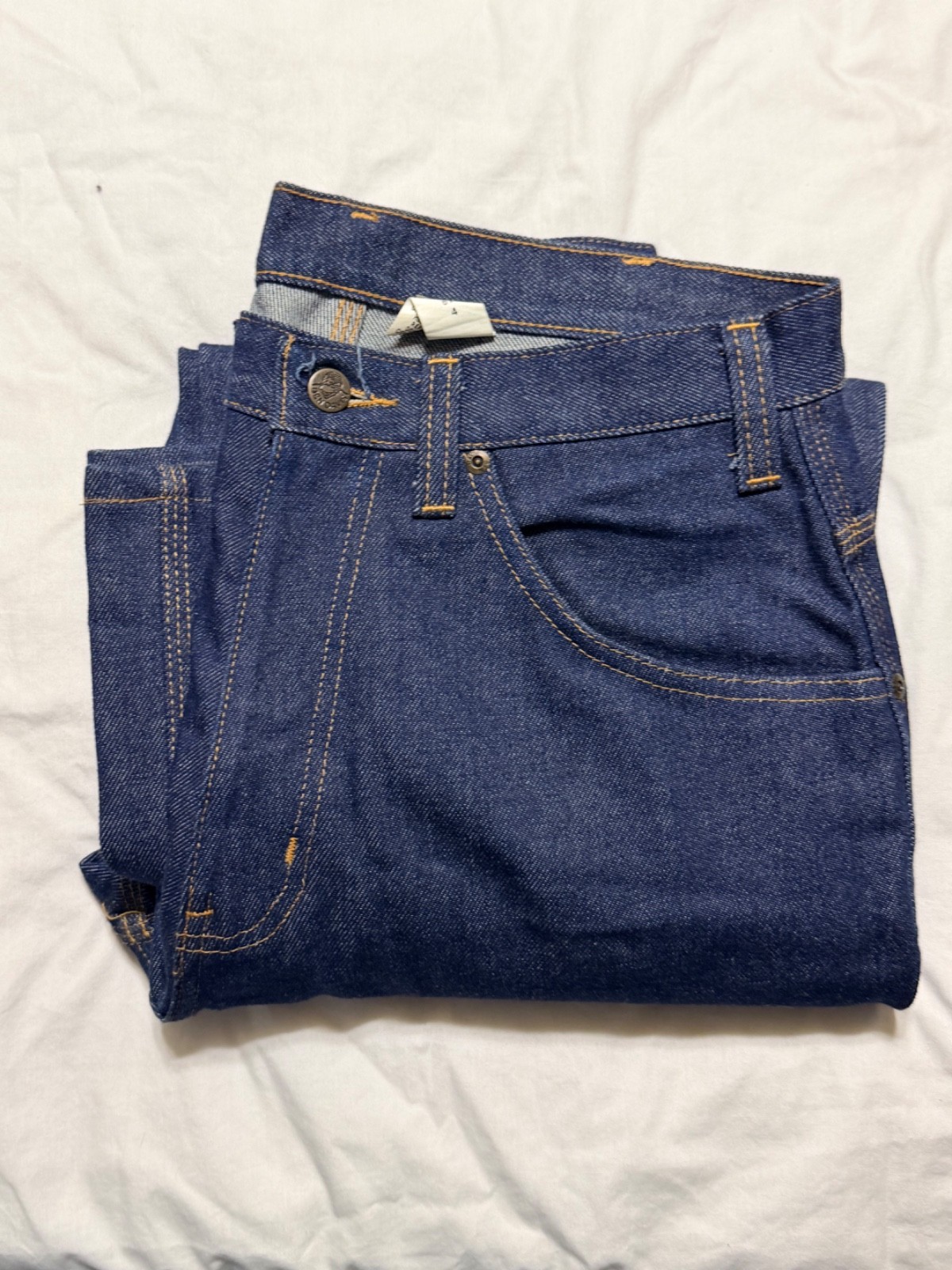 Ben Davis Carpenter Jeans 32X31 STYLE 776 DARK BLUE DISTRESSED FLAW