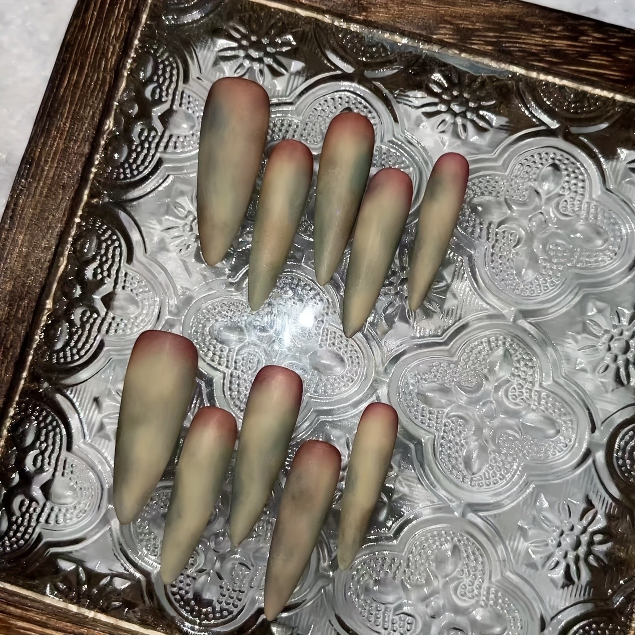 Punk-style Comfortable Press-on Gothic Dark Artistic Punk Style Nail Accessories