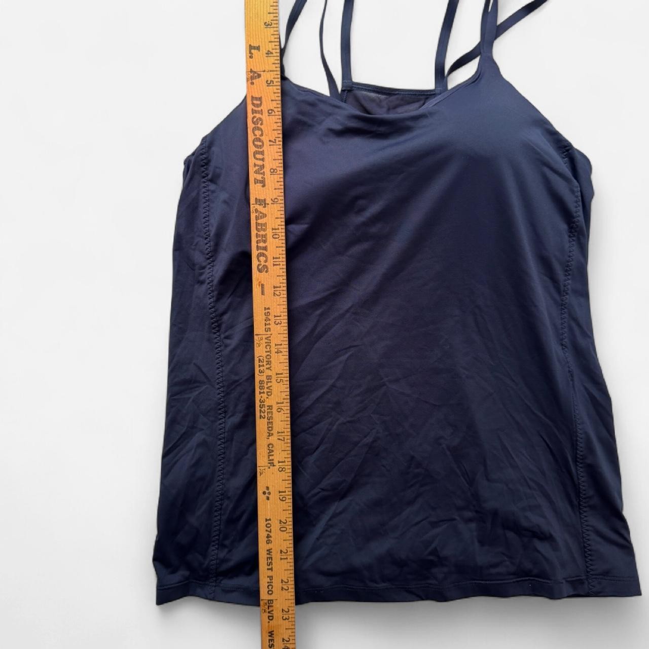 Athleta Women’s Navy Blue Built-In Bra Tank Top, Size M, Sporty Activewear