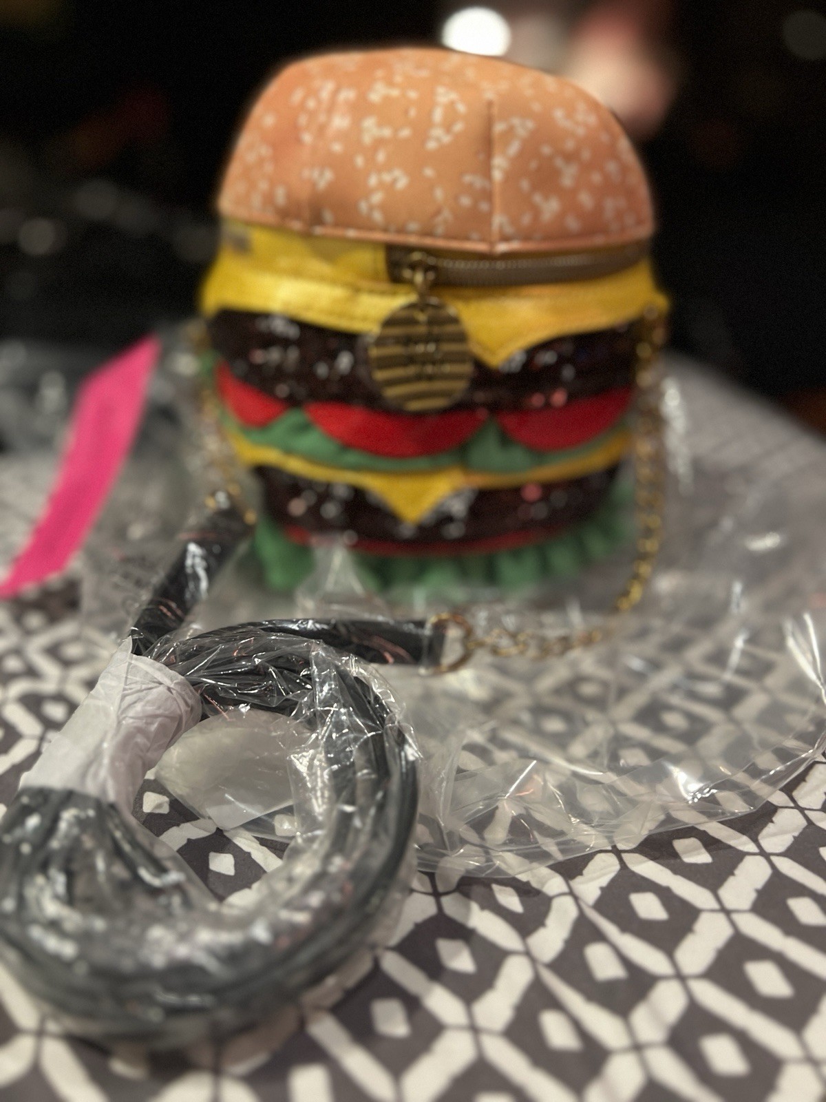 Betsey Johnson Burger Bag Purse Crossbody Kitsch Nice Buns Food Lunch New W/tags