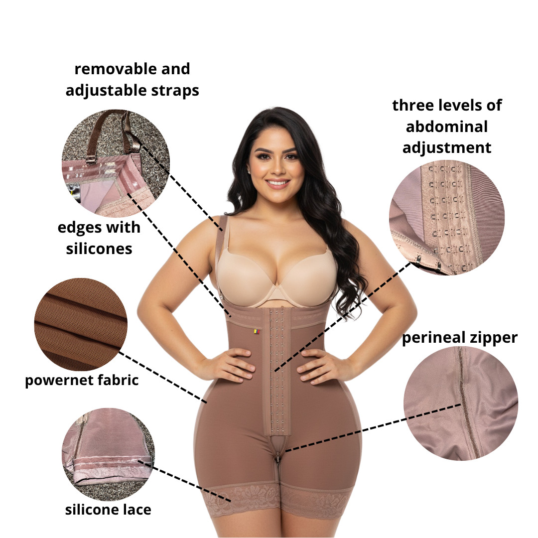faja colombiana moldeadora y reductora, reloj de arena, strapless.