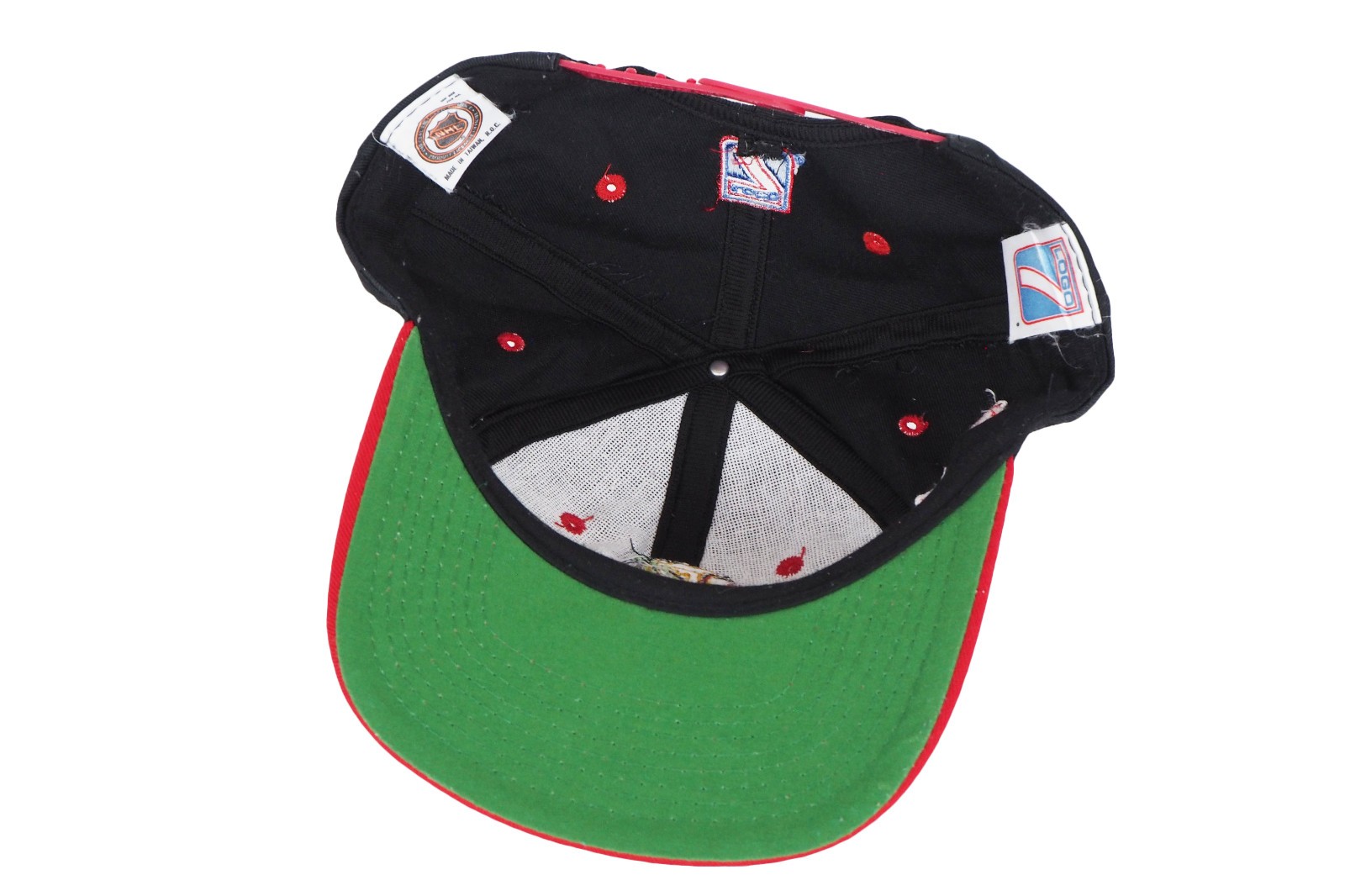 Vintage Chicago Blackhawks 7 Logo Cap NHL USA hat black hockey big logo 90s