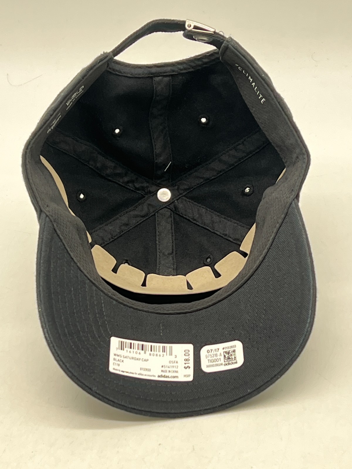 Adidas Women’s All Black Adjustable Climalite Saturday Cap One Size Fits All