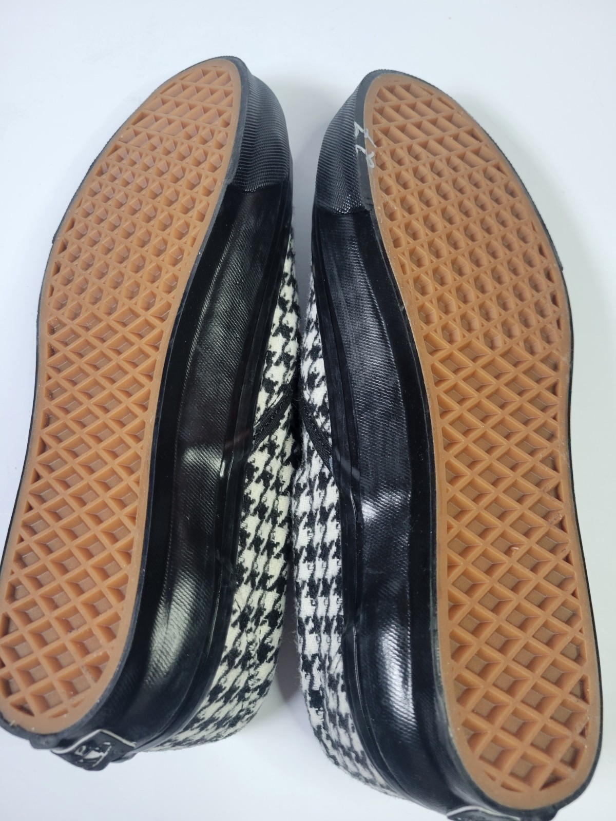 Vans Men’s Classic Slip On 98 Houndstooth Black & White Shoes Size 7.5 NEW