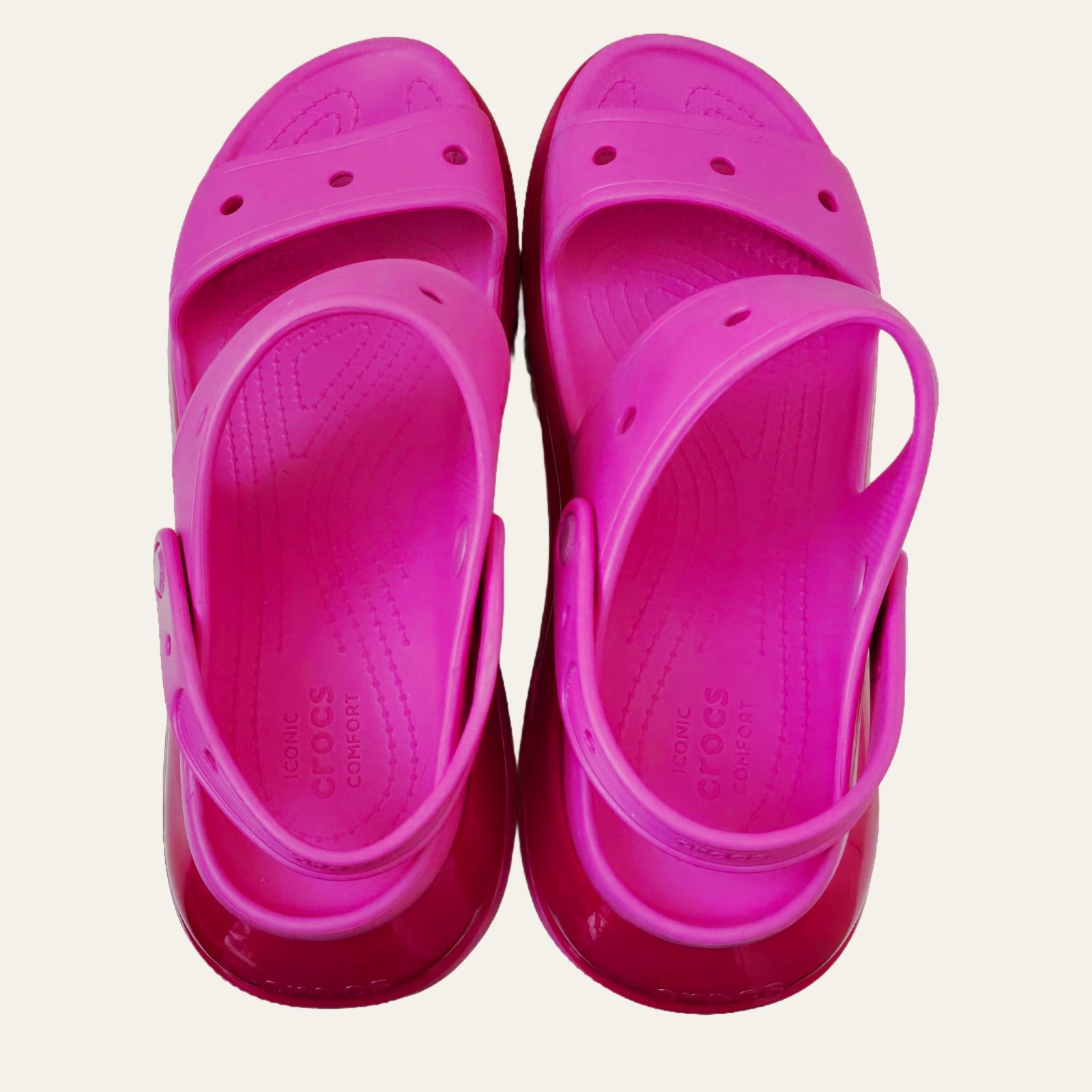 Crocs Classic Mega Crush Sandal Platform Slide Juice Pink Size 12 Men 14 Womens