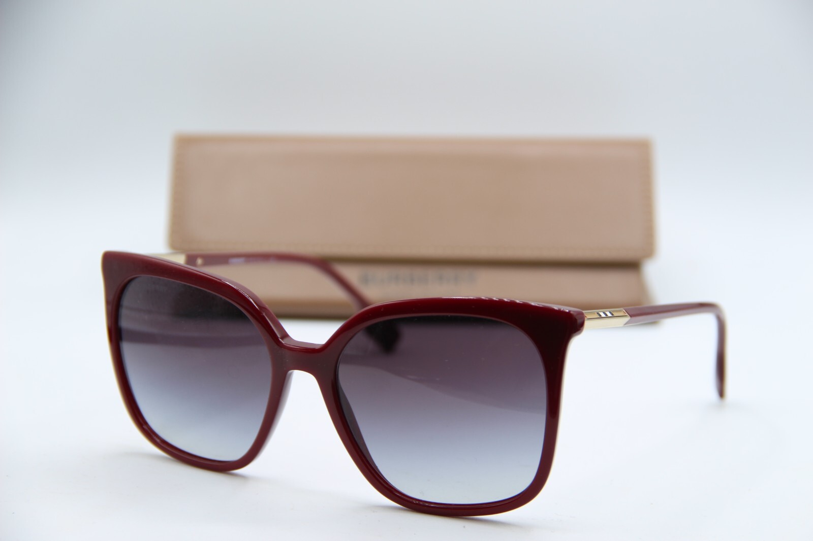 NEW BURBERRY B 4347 3403/8G BURGUNDY GRADIENT AUTHENTIC FRAMES SUNGLASSES 56-17