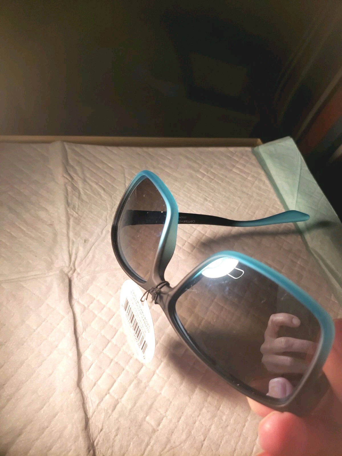 Geckobrands Waterproof / Floating Polarized Captiva Sunglasses Black/neon Blue