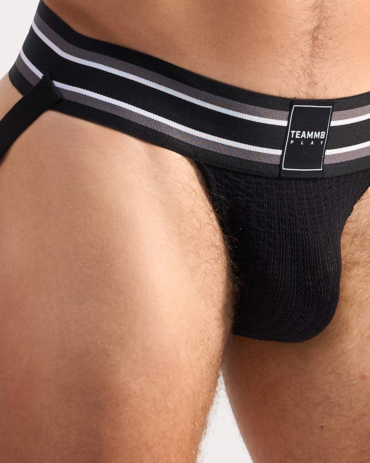TEAMM8 Locker Room Jockstrap – Jet | Men’s Athletic Waffle Weave Jockstrap