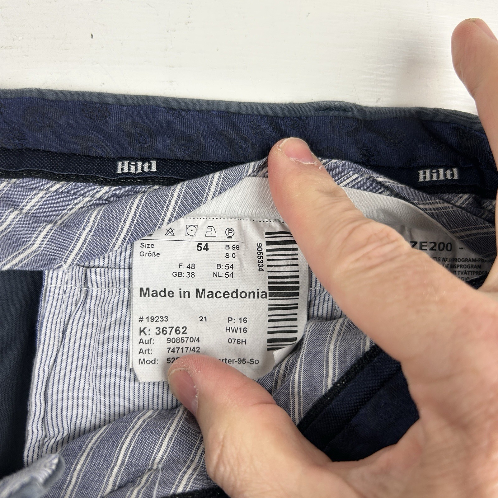 Hiltl Casual Chino Pants Men Sz 34×30 Gray Cotton