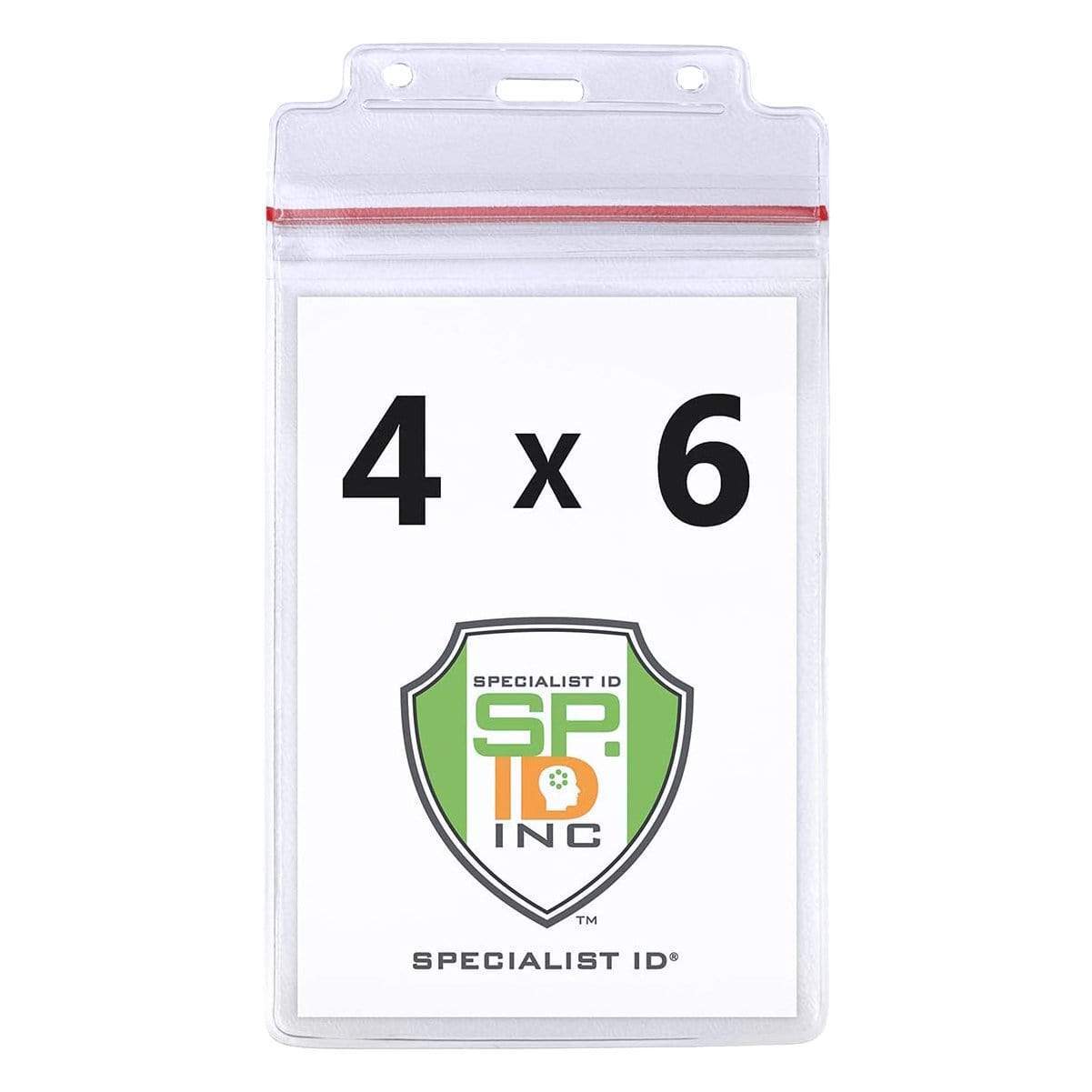 5 pcs – Extra Large 4X6 Badge & Passport ID Holder – Waterproof w Resealable Zip