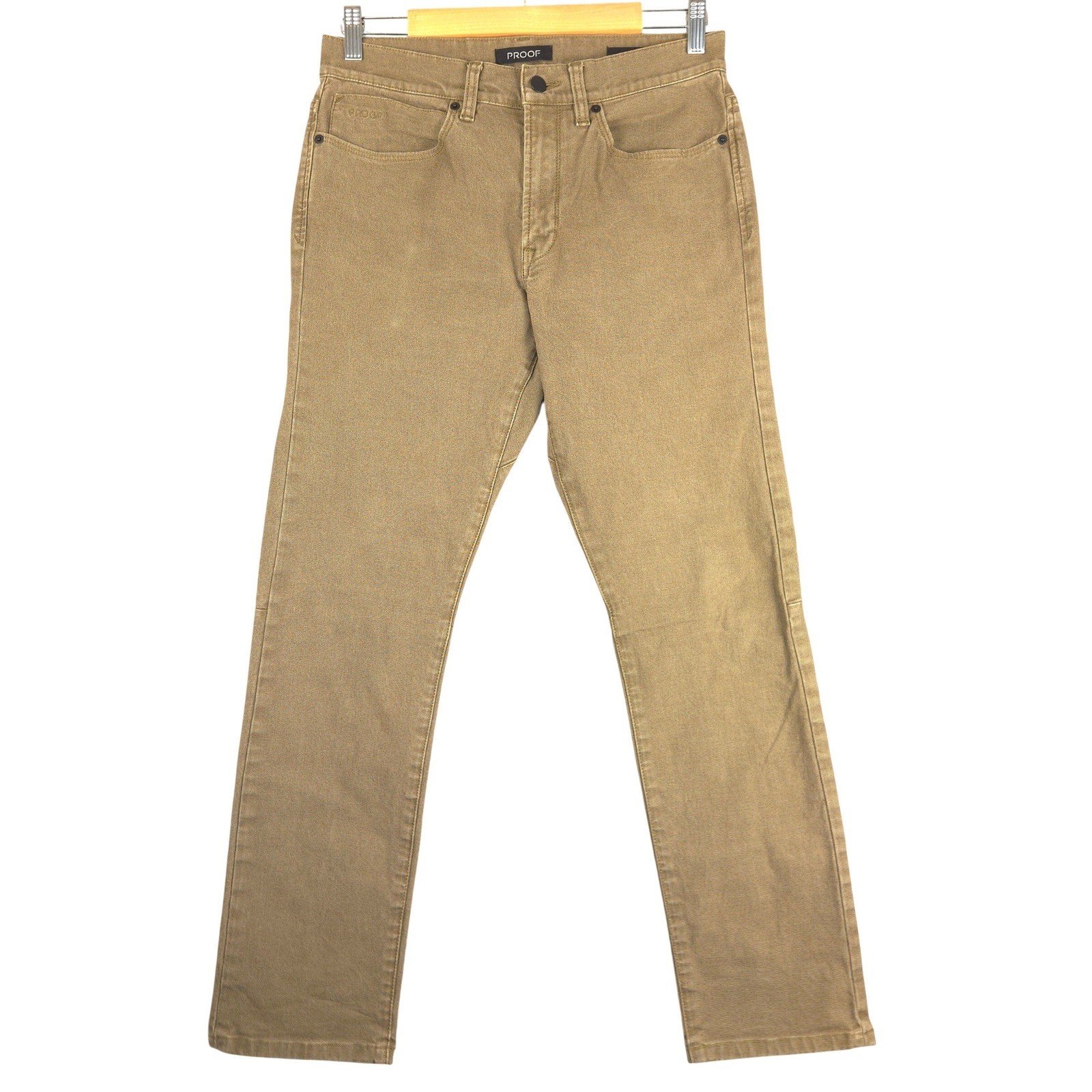Proof Huckberry Rover Slim Pants Brown Repreve Truetemp 365 29×30 (Fits 31×29)