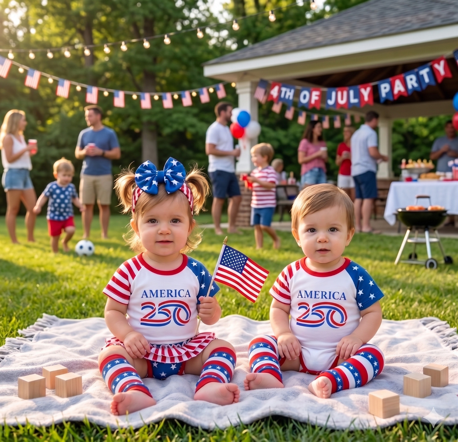 America USA 250 Baby Outfit 2026 Patriotic Romper Set Unisex