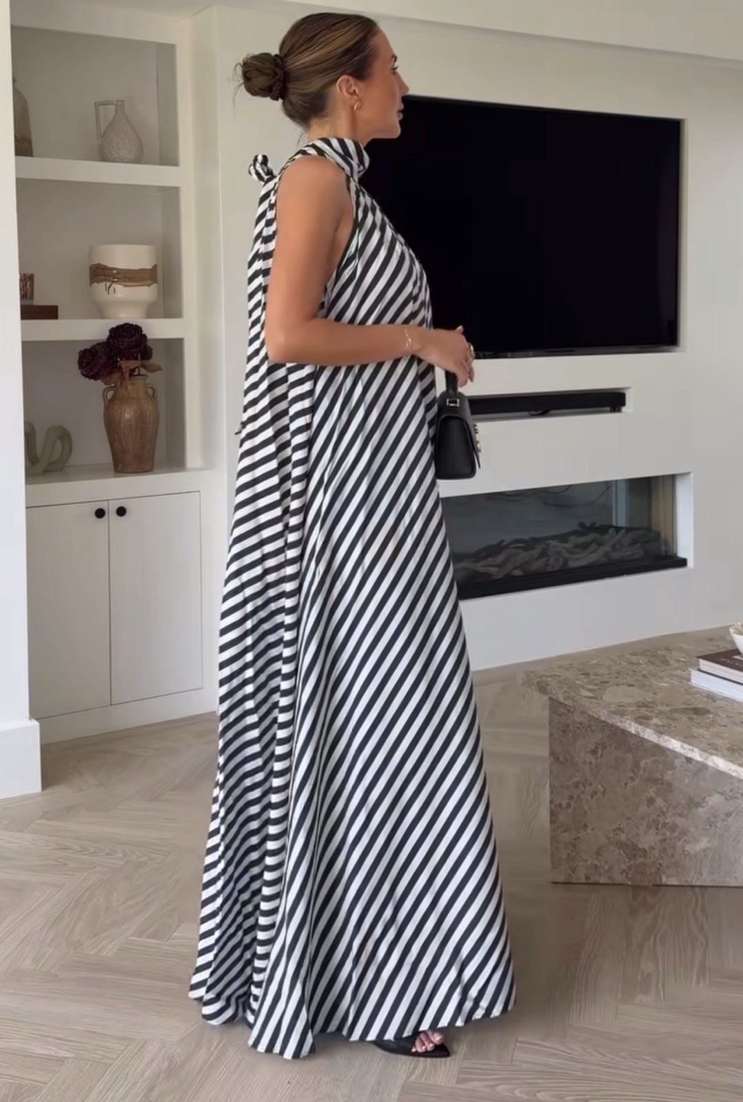 NWT H&M T-Detail A-Line Dress Voluminous Runs Big Sizes: S M L