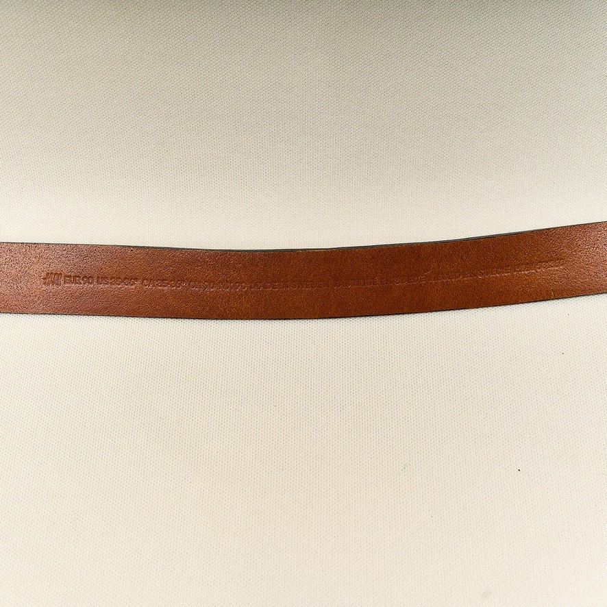 Brown Leather Belt Mens Sz 36 Brass Buckle 1.25″ Wide Made in Sweedon