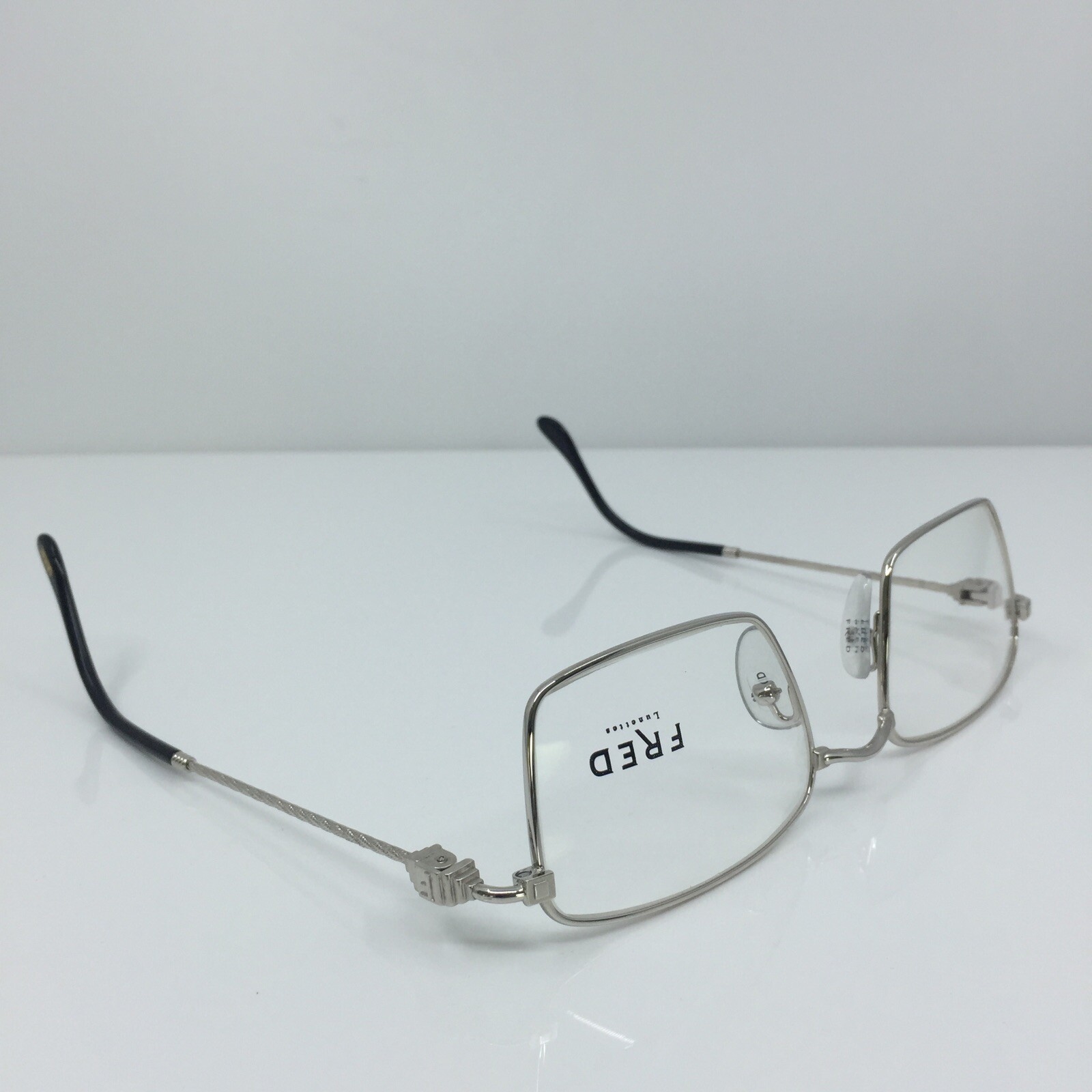 New Authentic Vintage FRED Lunettes Tropique Eyeglasses C. 002 Platine 53-20mm