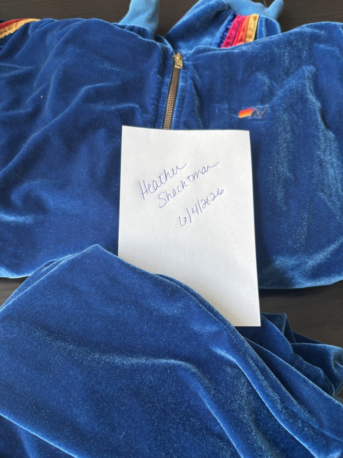 Aviator Nation Blue Velvet Set Size large, rare