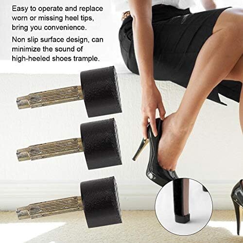 6pc SHOE REPAIR HIGH HEEL TIPS STILETTO REPLACEMENT DOWELS