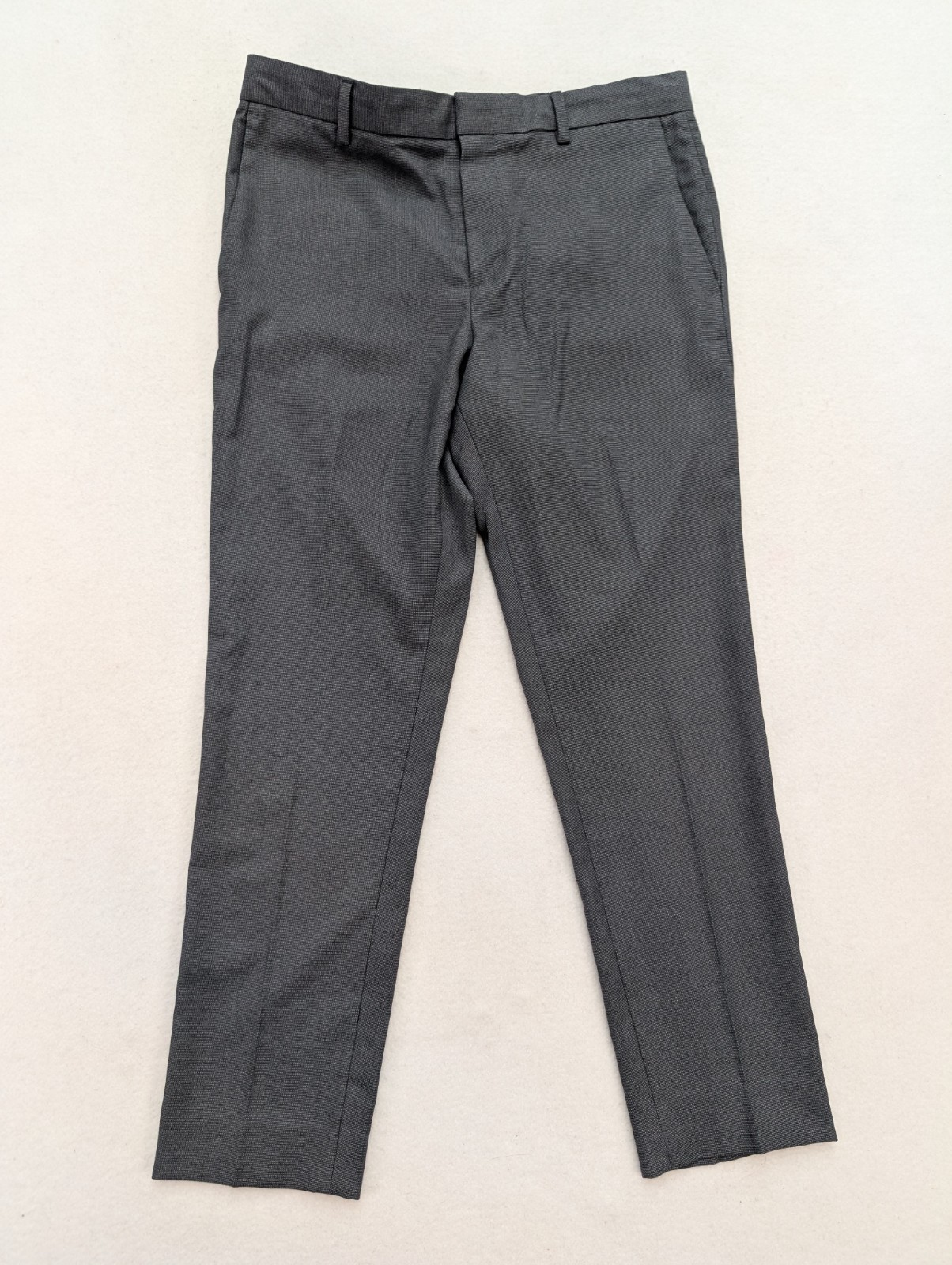 Perry Ellis Portfolio Men’ Gray Dress Pants Size 34×30 Flat Front Exra Slim