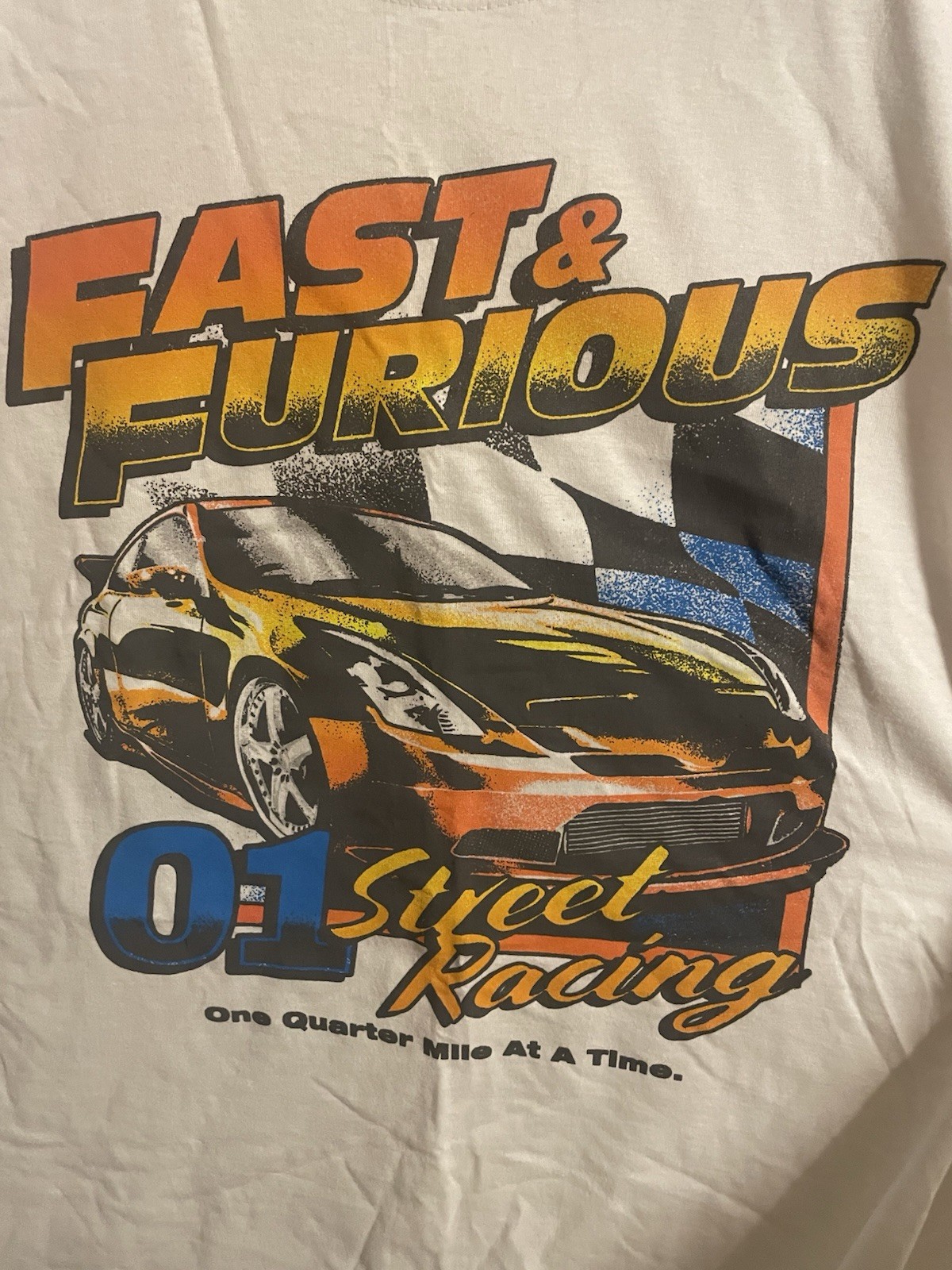 Fast And Furious 01 Street Racing “One Quarter Mile At A Time” Shirt Mens Large