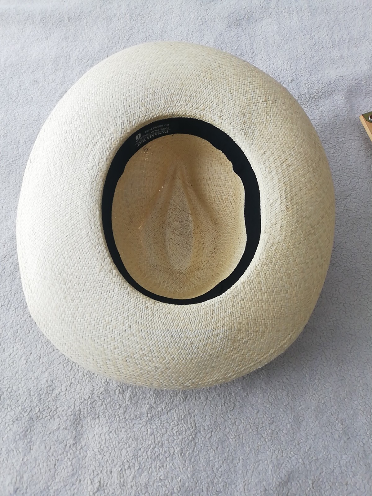 GENUINE ECUADOR HAT “PANAMA HAT” 100% TOQUILLA STRAW LARGE 60Cm CLASSIC BEIGE