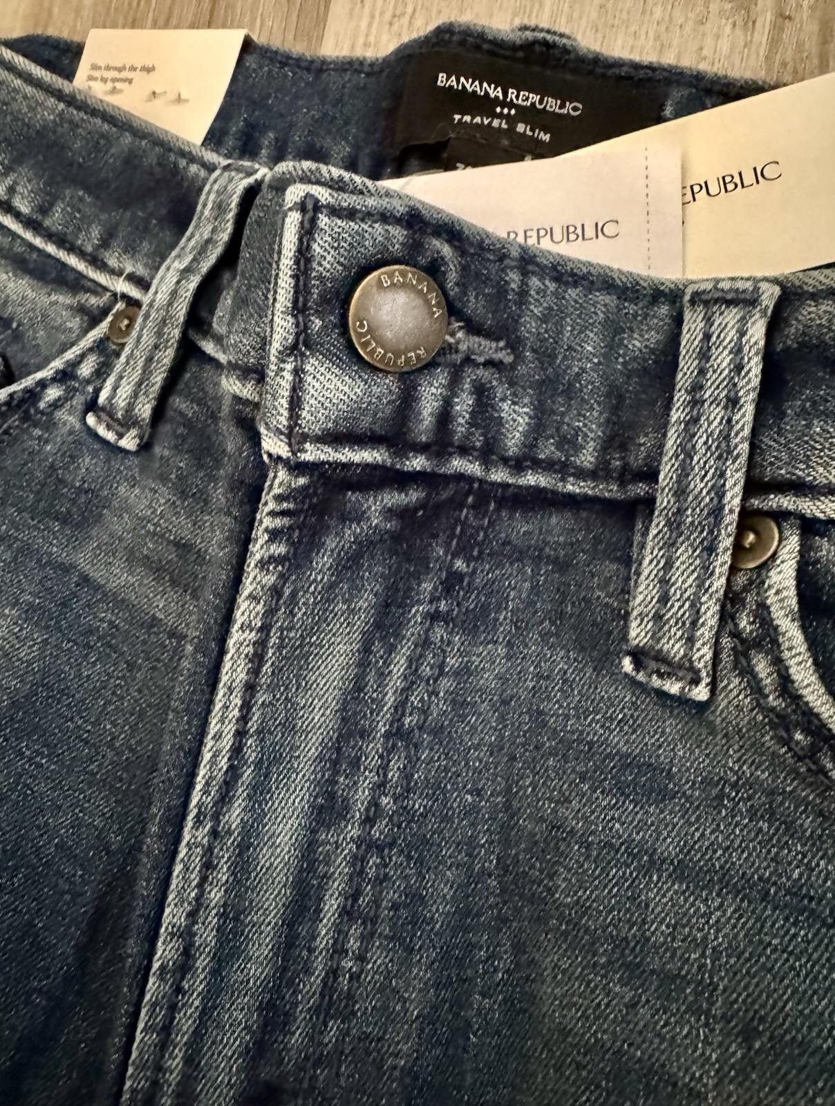 Banana Republic Premium Slim Fit Jeans Men Size 34 X 36 Travel Blue Wash Stretch