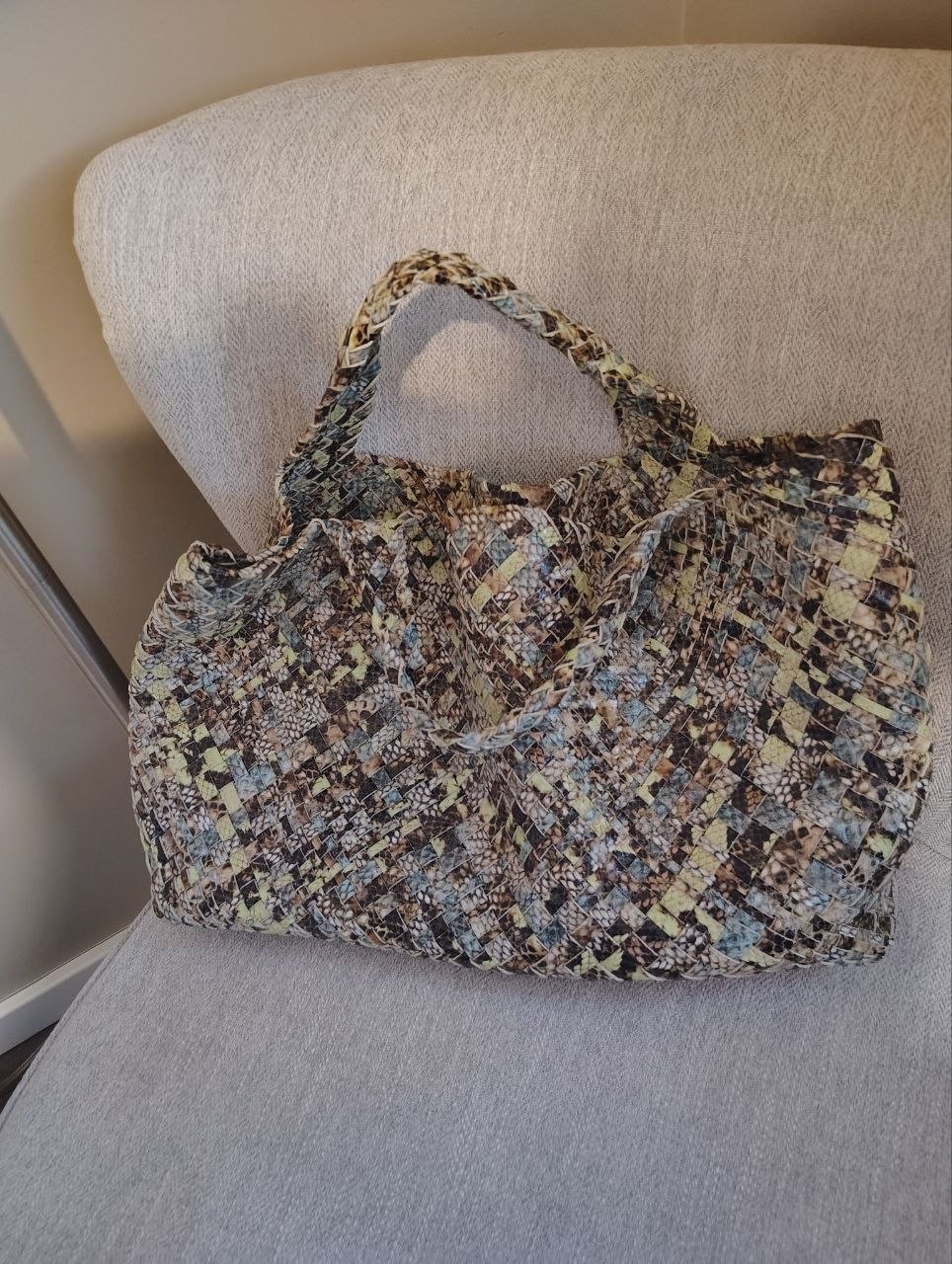 FALOR Firenze hand woven large tote bag made in Italy New