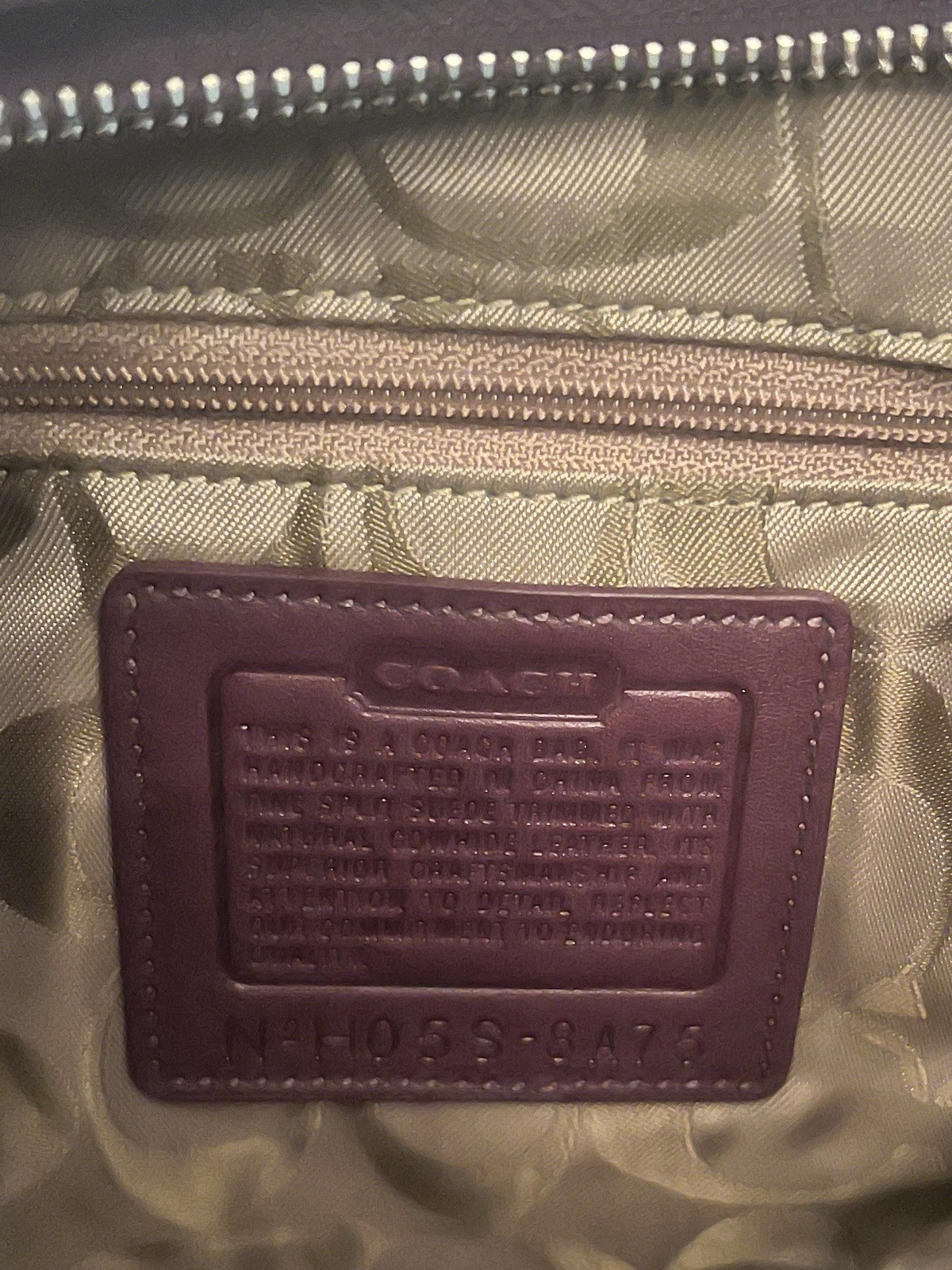 VINTAGE COACH HAMPTONS PLUM SUEDE LRG HOBO BAG-CARE KIT-DUST BAG & BOX NEW TAG