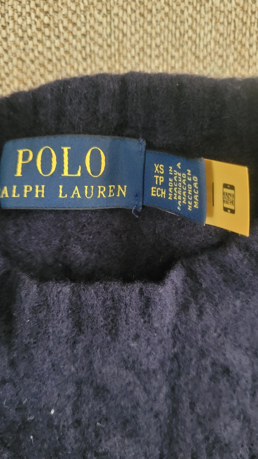 POLO Ralph Lauren Kids 90% Wool and 10shmere Cable Knit Sweater XS preowned