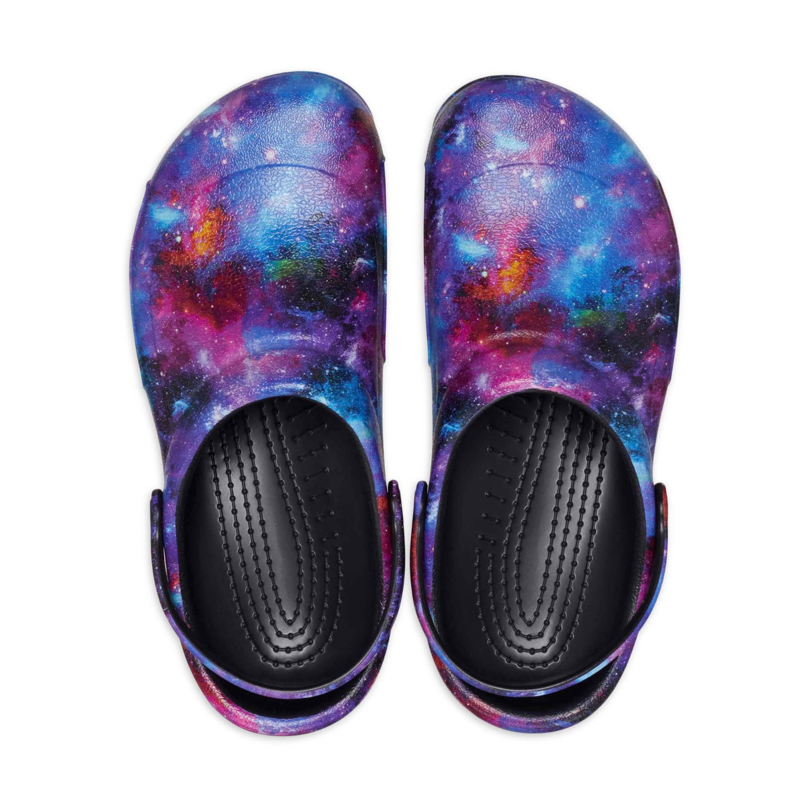 Crocs at Work Unisex Bistro Slip Resistant Clog Black/Black to Galaxy Medium