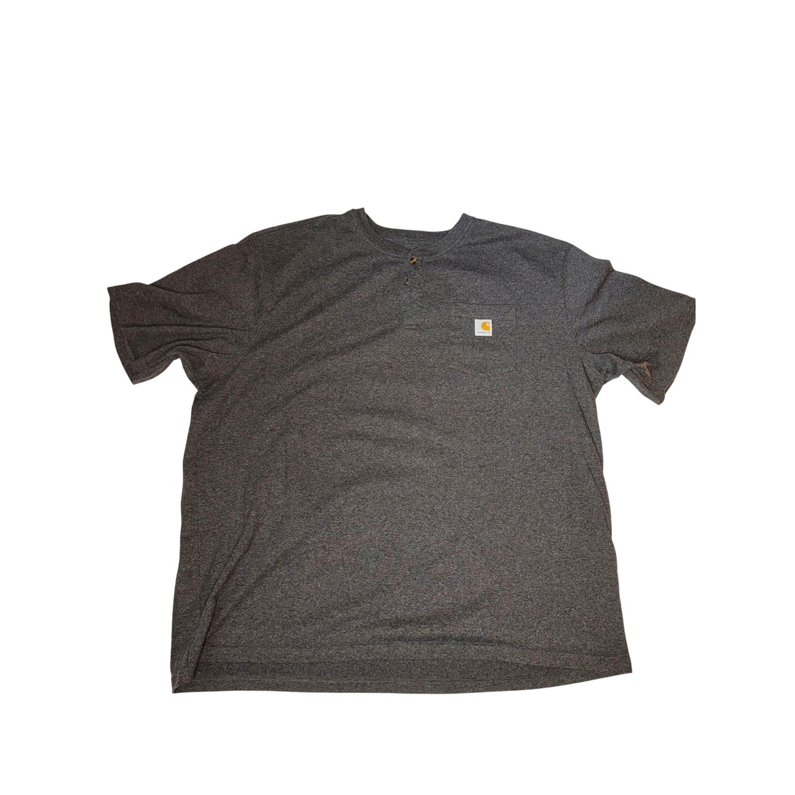 Carhartt Mens 3XL Loose Fit Henley Pocket T-Shirt Gray Short Sleeve TK0084-M