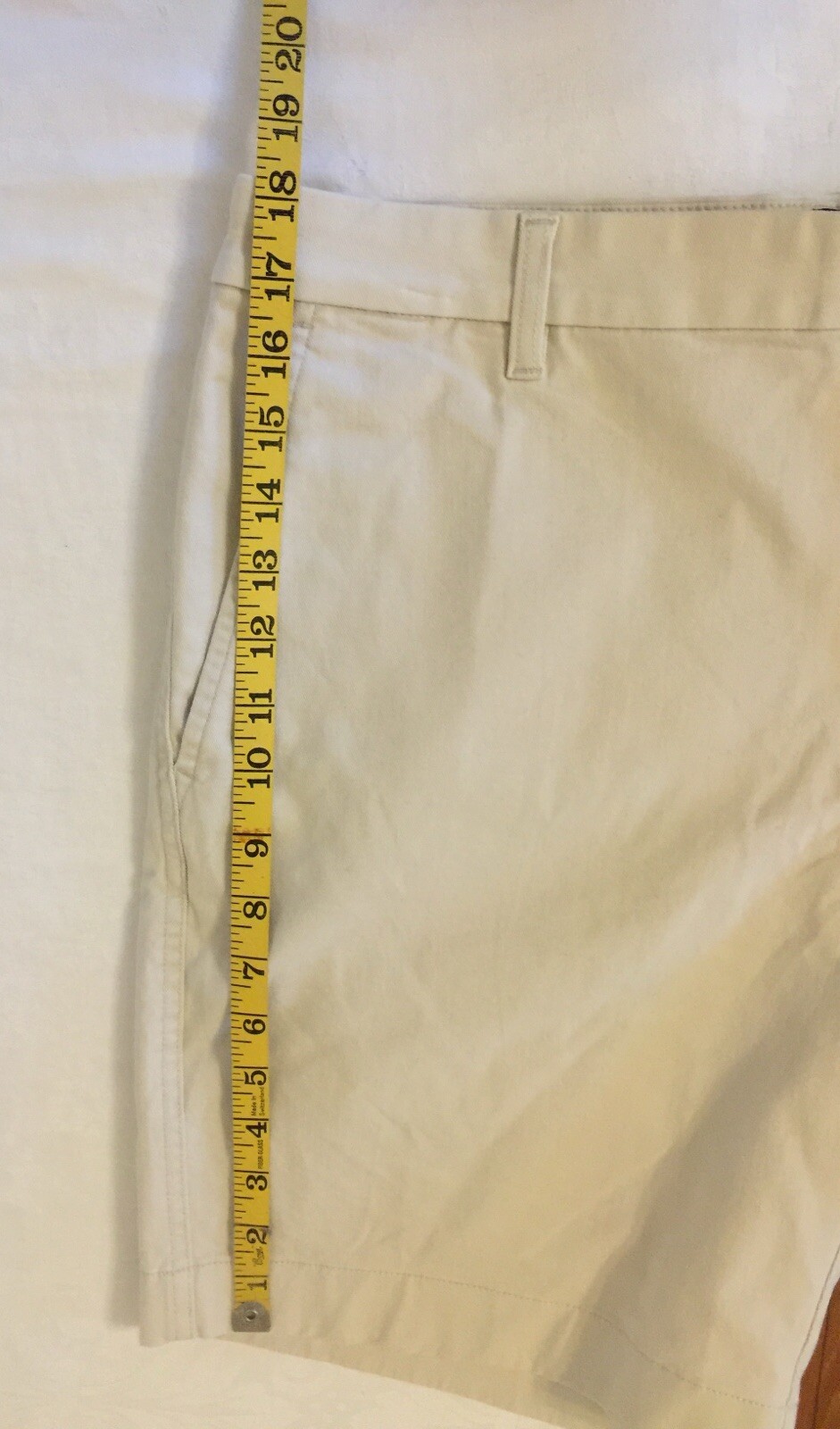 Chaps Shorts 34 W X9 Stone Light Tan Men 4 Pockets Stretch 98% Cotton 2% Elastic