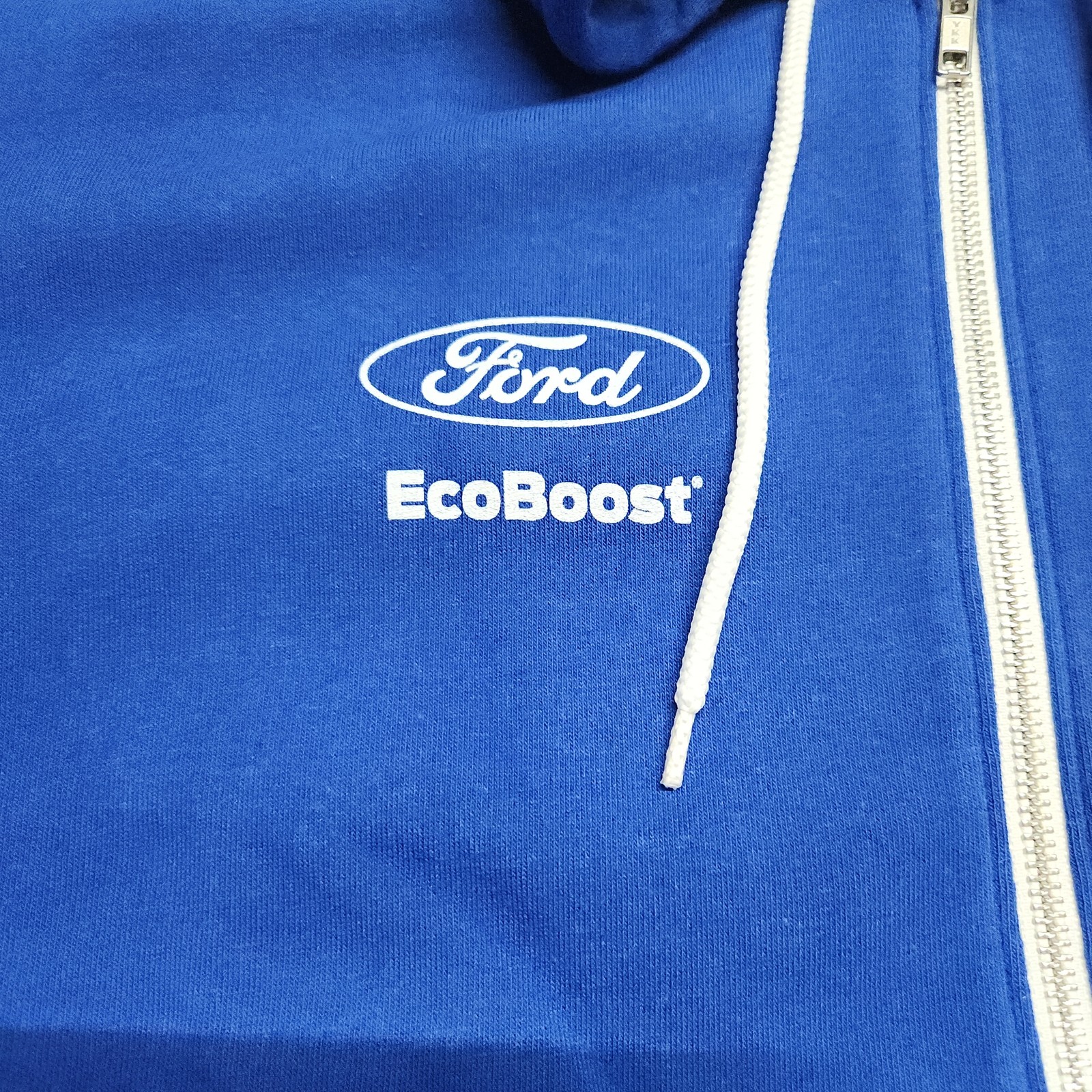 Ford Ecoboost Spoiler Full Zip Hoodie Mens 2Xl Racing Blue Cotton Polyester 143