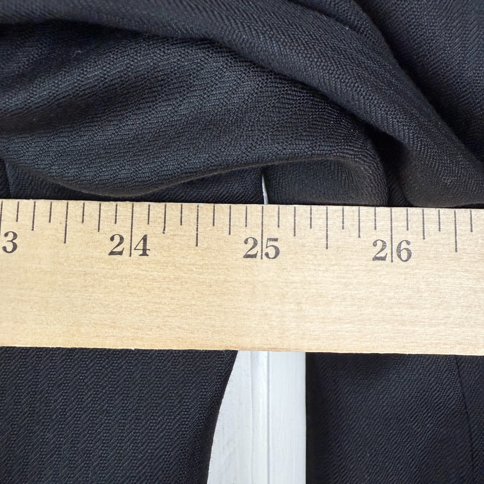 Joseph Abboud Suit Mens 46R Black 2 Button Loro Piana Wool Pants 40×27 Flat
