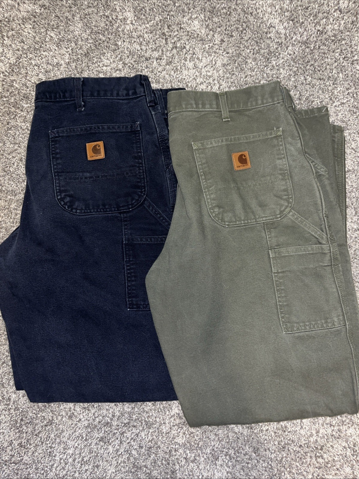 2 Pairs Vintage Carhartt B11-mdt And B11-mos 36×34 Work Pants
